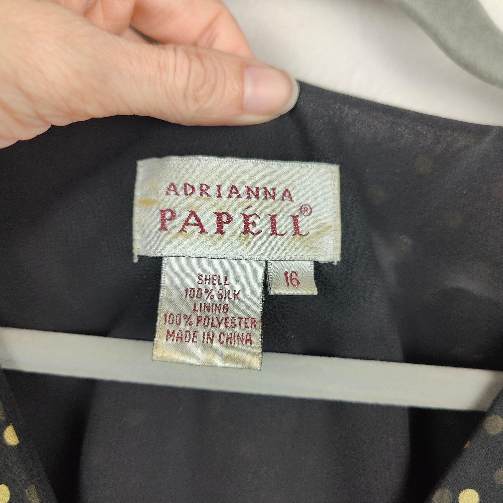 Adrianna Papell Vintage Adrianna Papell Silk Midi Dress Womens 16 Black Size XXL / US 16-18 / IT 52-54 - 8 Thumbnail