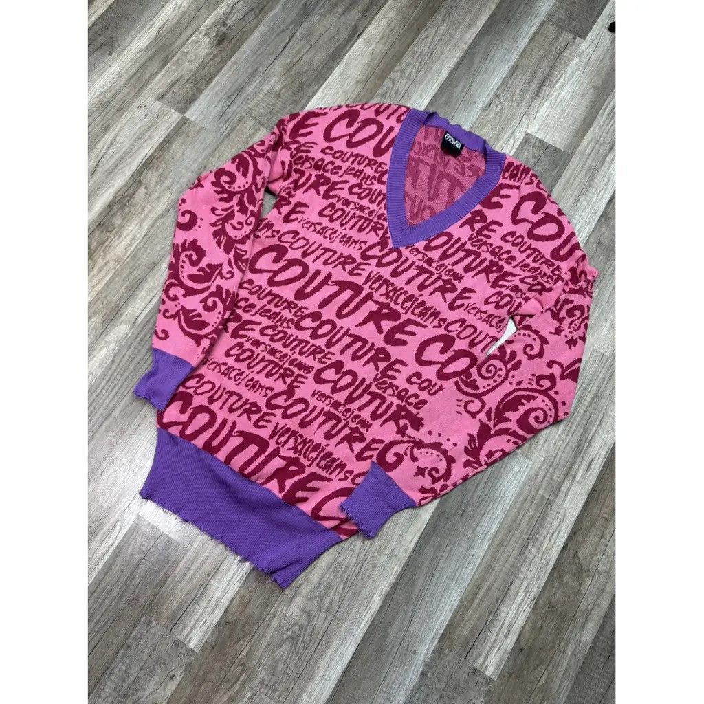 Versace Jeans Couture Versace monogram jumper Size: XS, oversize Size XS / US 0-2 / IT 36-38 - 2 Thumbnail