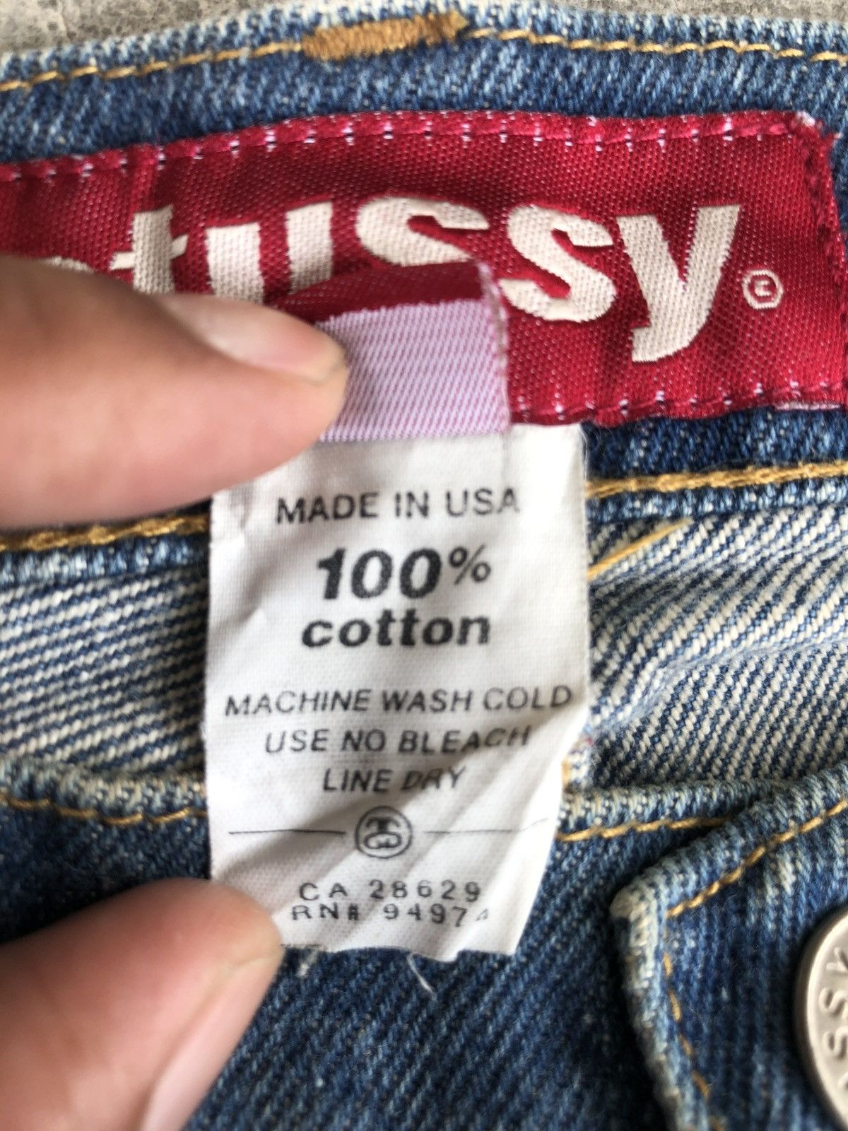 Stussy Stussy Baggy Jeans Distressed Jeans Size US 31 - 22 Thumbnail