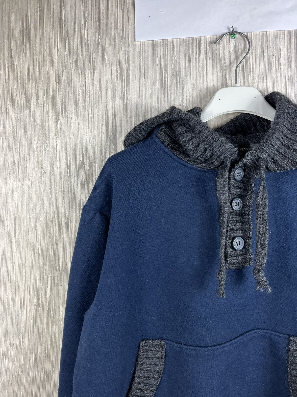 DAVID NAMAN David Mayer Naman hybrid wool cotton knit hoodie button up Size XL / US 12-14 / IT 48-50 - 5 Thumbnail