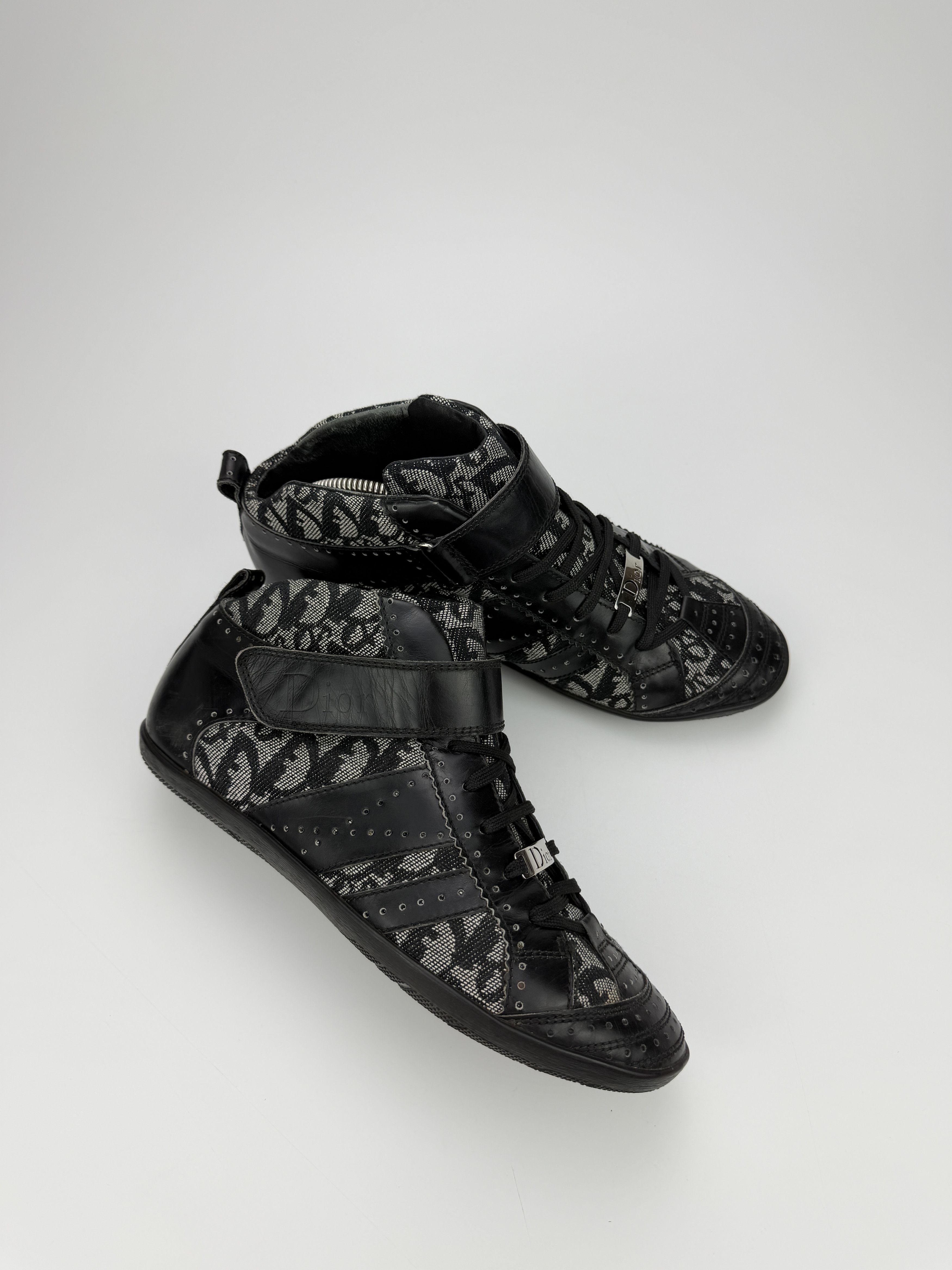 Dior Vintage Dior Mid Monogram Leather Sneakers Shoes Size US 6.5 / EU 39-40 - 4 Thumbnail