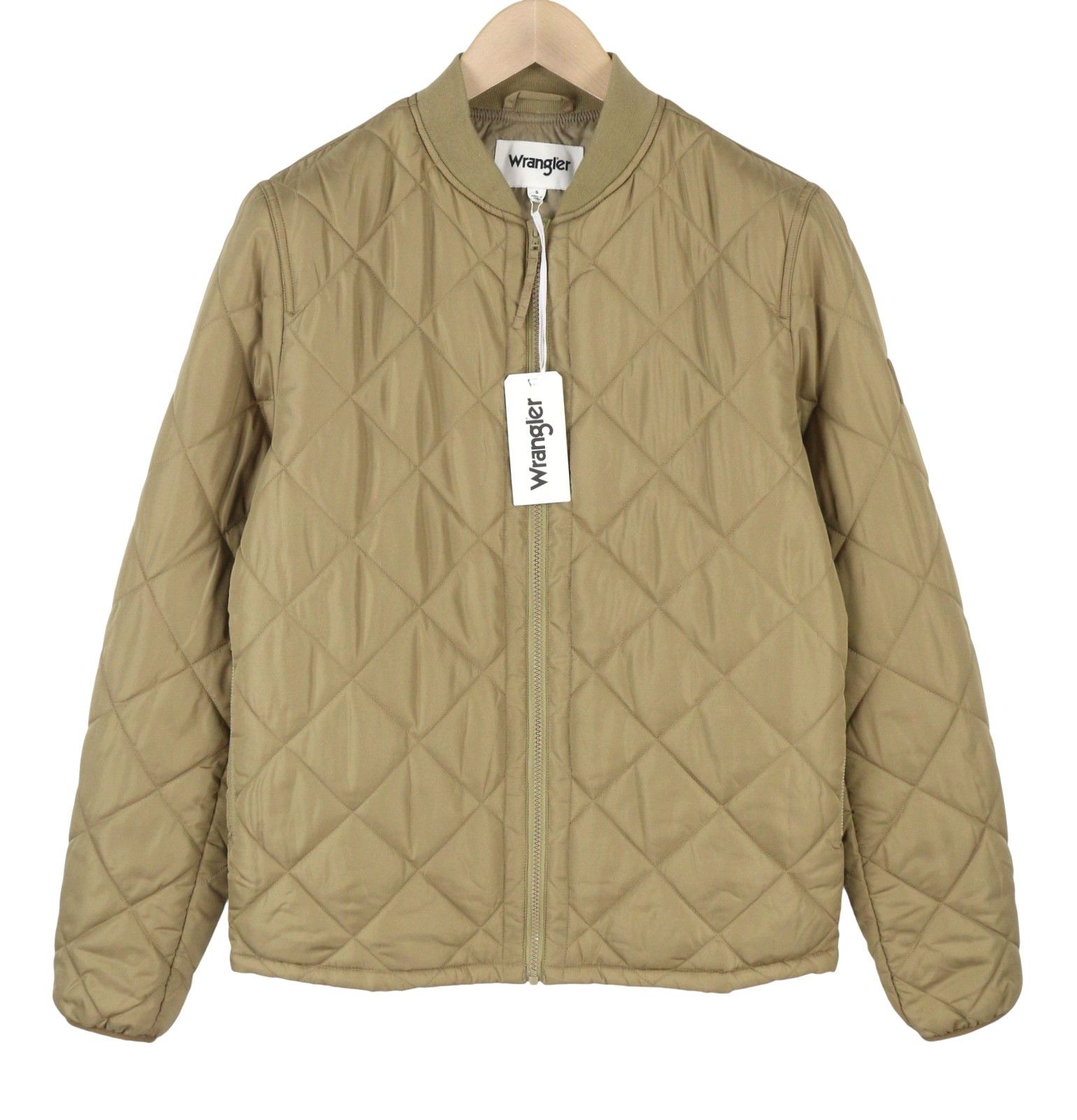 Wrangler S Beige Quilted Padded Full Zip Lined Bomber 88016 Size US S / EU 44-46 / 1 - 1 Thumbnail