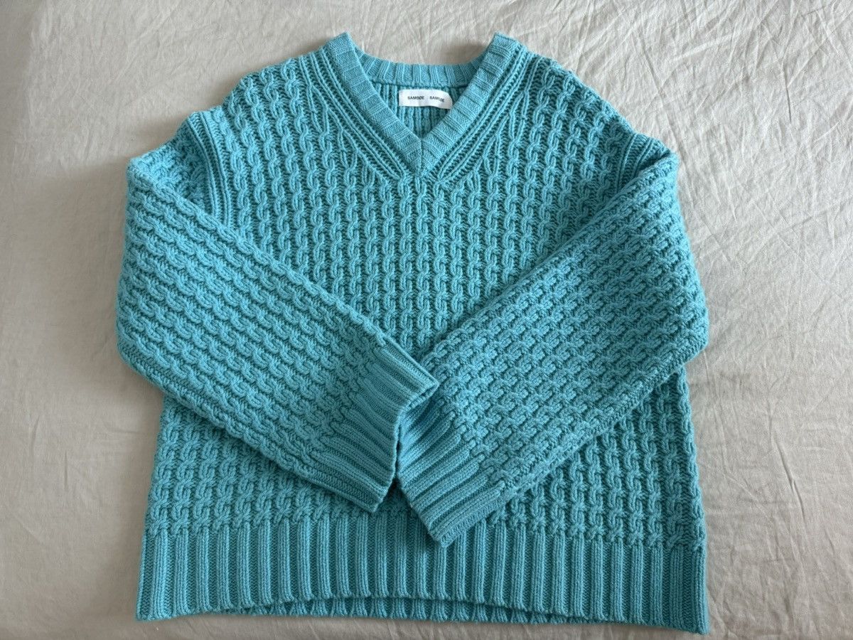 Samsoe Samsoe BNWOT SAMSOE SAMSOE M Light Blue Aline V neck knit wool Size M / US 6-8 / IT 42-44 - 2 Thumbnail