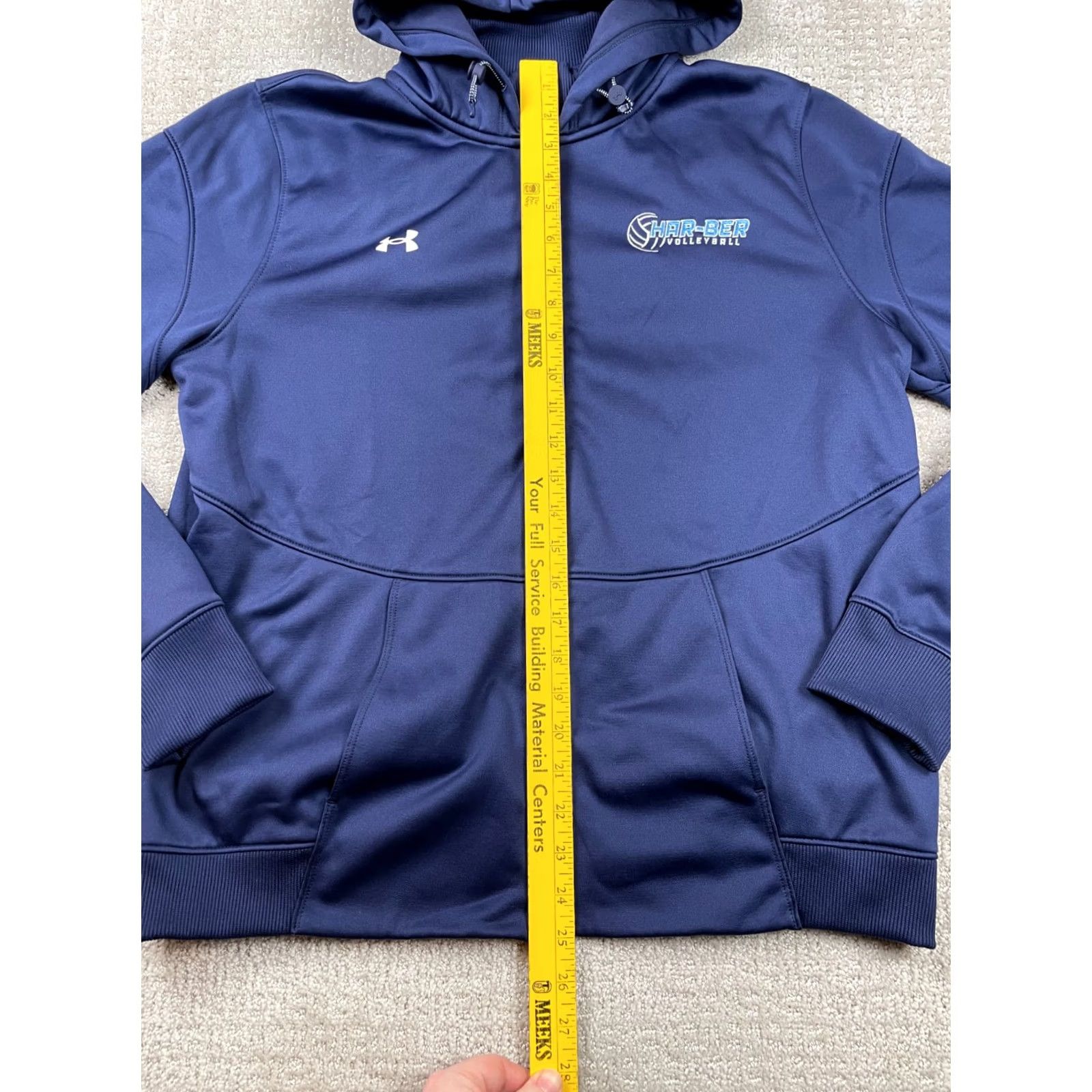 Under Armour Under Armour Hoodie Mens Large Navy Blue Fleece Full Zip Jacket Hiking Outdoors Size US L / EU 52-54 / 3 - 2 Thumbnail