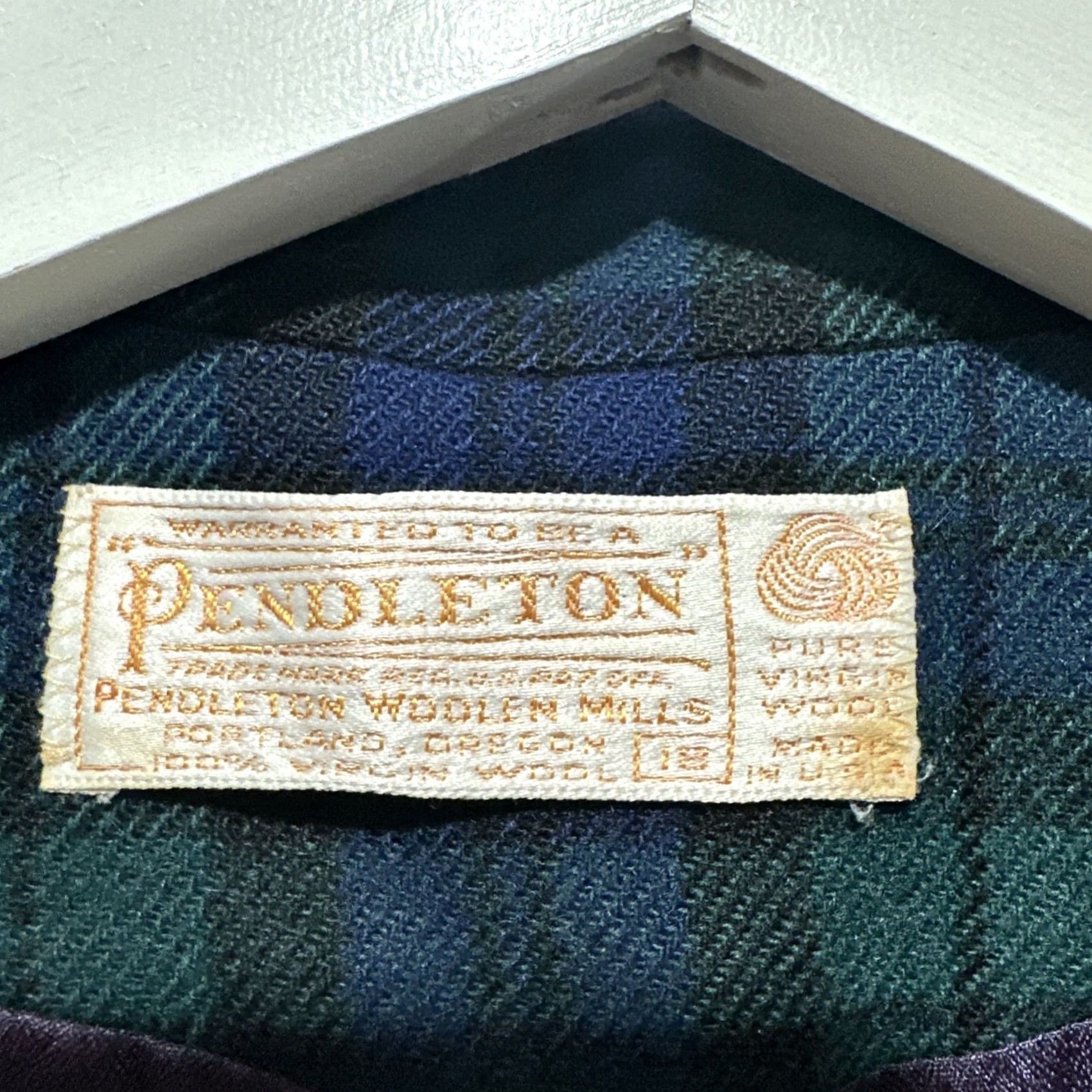 Pendleton VINTAGE Pendleton Blazer Jacket Women Size 18 Virgin Wool Green Tartan Plaid Blazer Women Plus 18 Wool Pattern Plaid Jacket Mens? Size XXL / US 16-18 / IT 52-54 - 3 Thumbnail