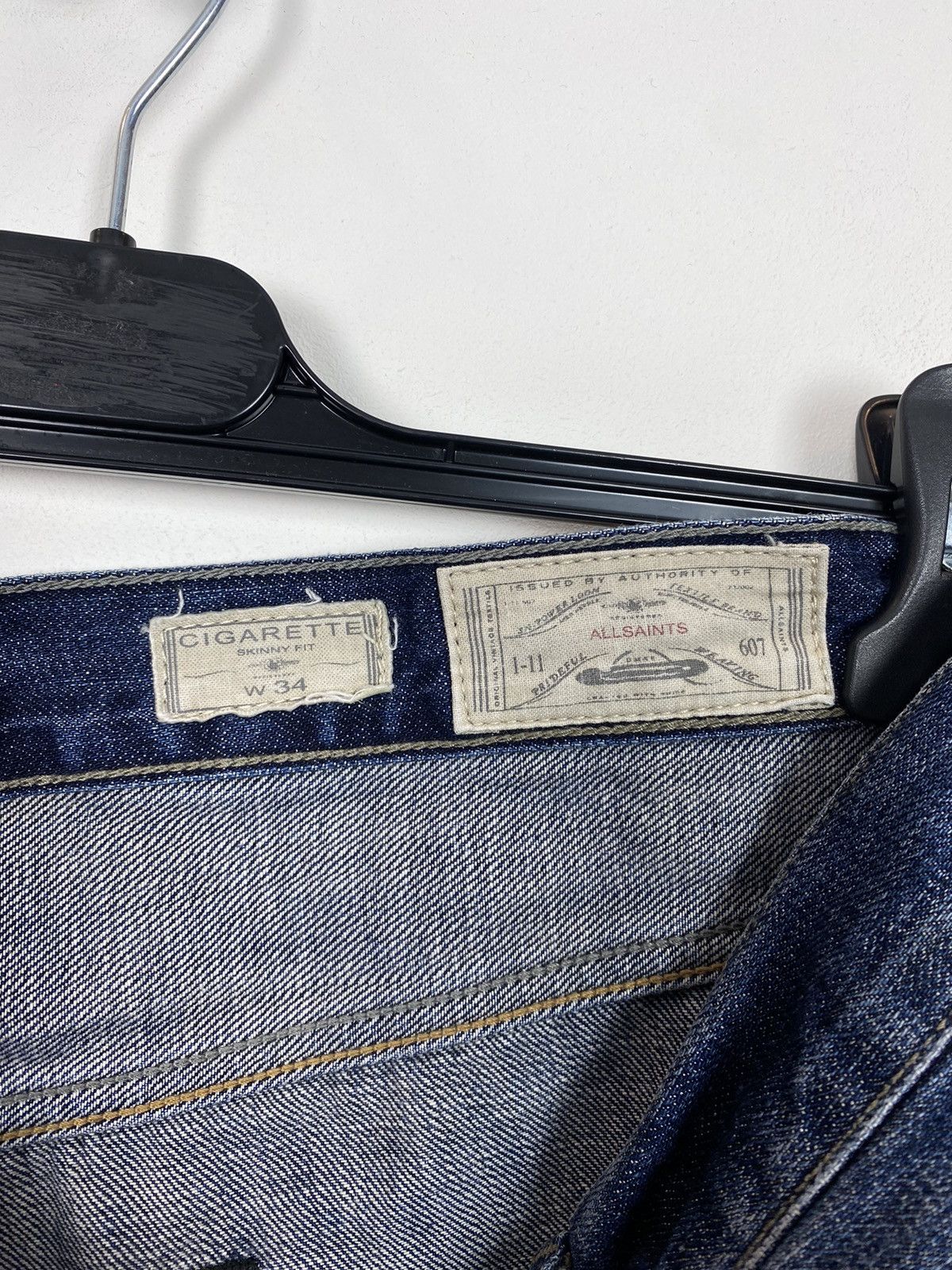 Allsaints All Saints Men’s Cigarette Denim Jeans Size W32 Blue Top Size US 32 / EU 48 - 8 Thumbnail