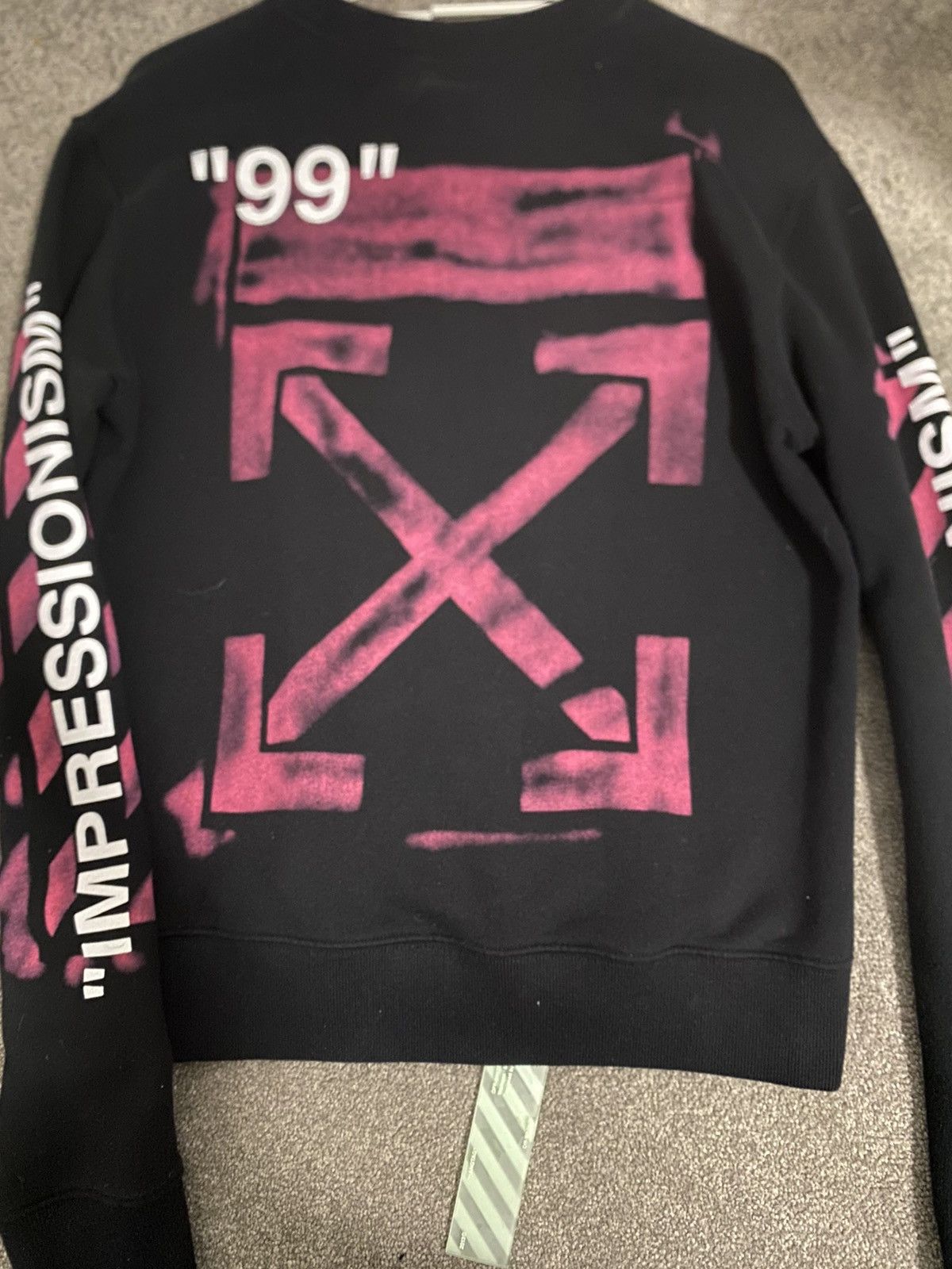 Pink Impressionism Hoodie Offwhite Impressionism Diag Stencil