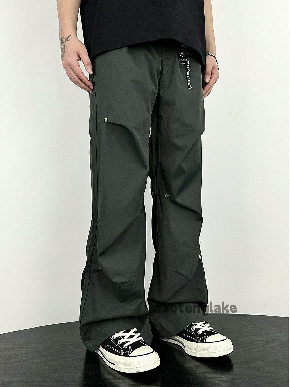 Designer × Japanese Brand × Vintage utility outdoor skate hiphop loose baggy pleated pants Size US 33 - 3 Thumbnail