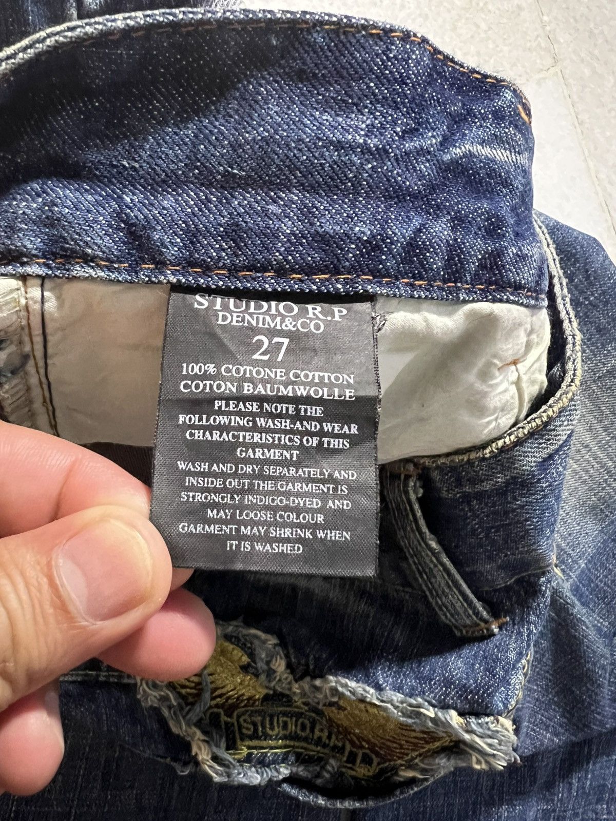 If Six Was Nine × Japanese Brand STUDIO R P&DENIM FLARE JEANS Size 29" - 18 Thumbnail