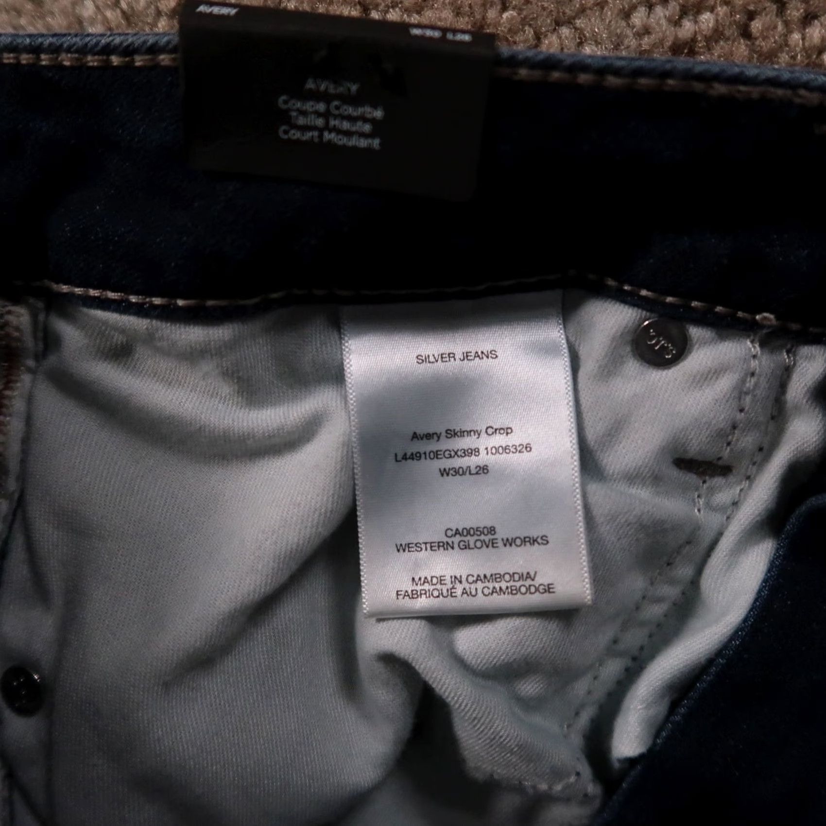 Silver Jeans Co. Silver Jeans Slim Skinny Crop Jeans Women's 30x26 Blue Denim NEW Slim Stretch Cotton Blend 5-Pocket Zippered Size 30" / US 8 / IT 44 - 6 Thumbnail