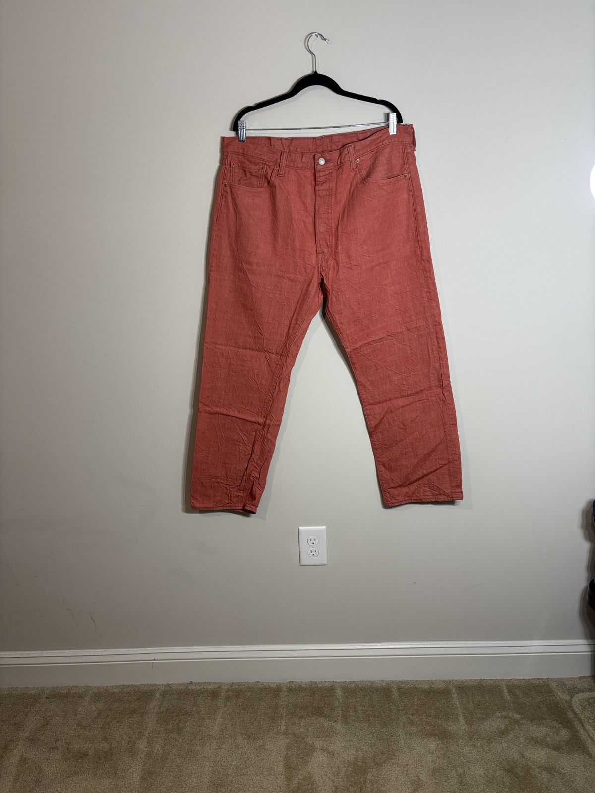Levi's Levi’s 501 White Oak Cone Denim Jeans Red Size US 38 / EU 54 - 1 Thumbnail