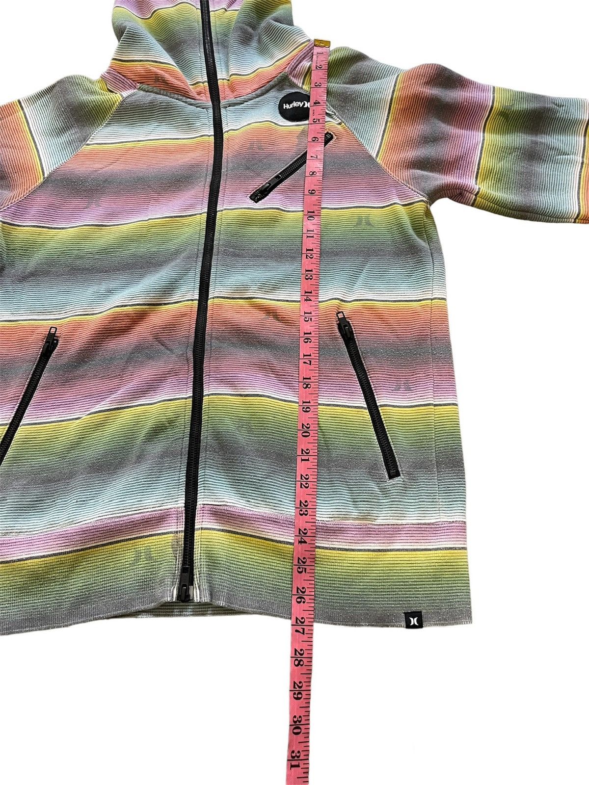 Hurley × Vintage Hurley Striped Full Zip Vintage Sweatshirt Size US S / EU 44-46 / 1 - 14 Thumbnail
