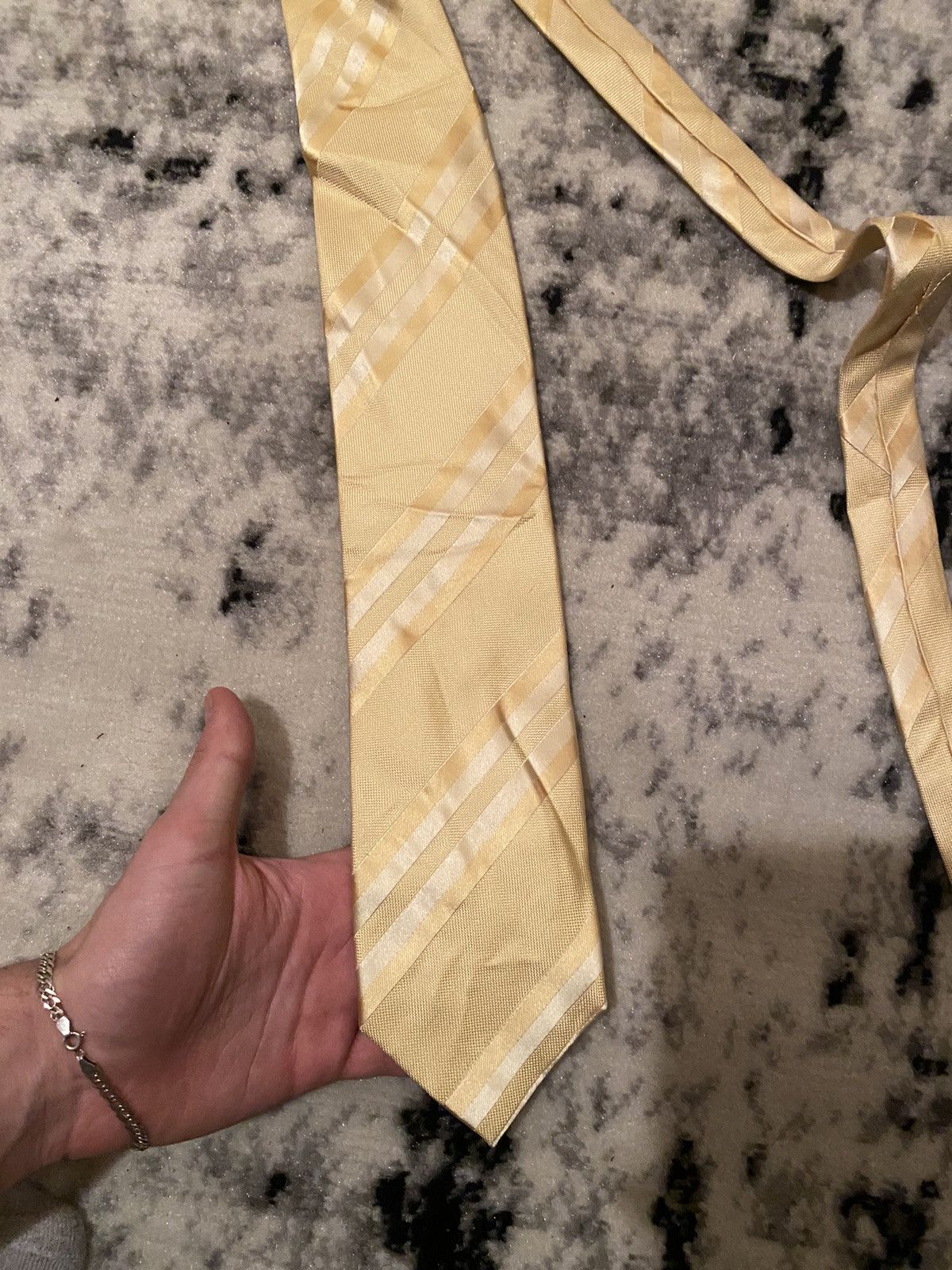 Balmain × Designer Balmain Paris Tie New Very Beatiful Color Way Gold Designer Size ONE SIZE - 2 Thumbnail