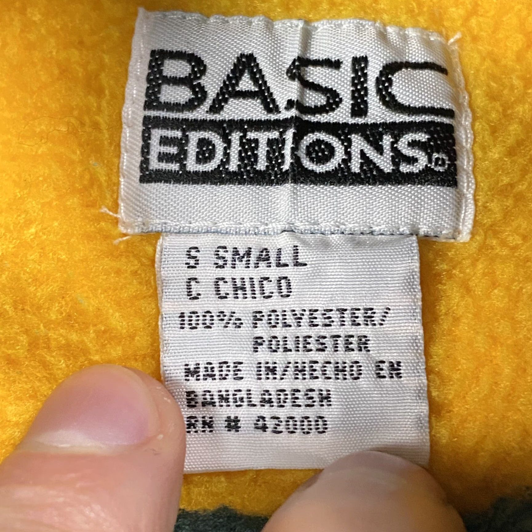 Basic Editions VTG 90S MENS BASIC EDITION FLEECE PULLOVER CREWNECK GRUNGE SKATE SZ S Size US S / EU 44-46 / 1 - 2 Thumbnail