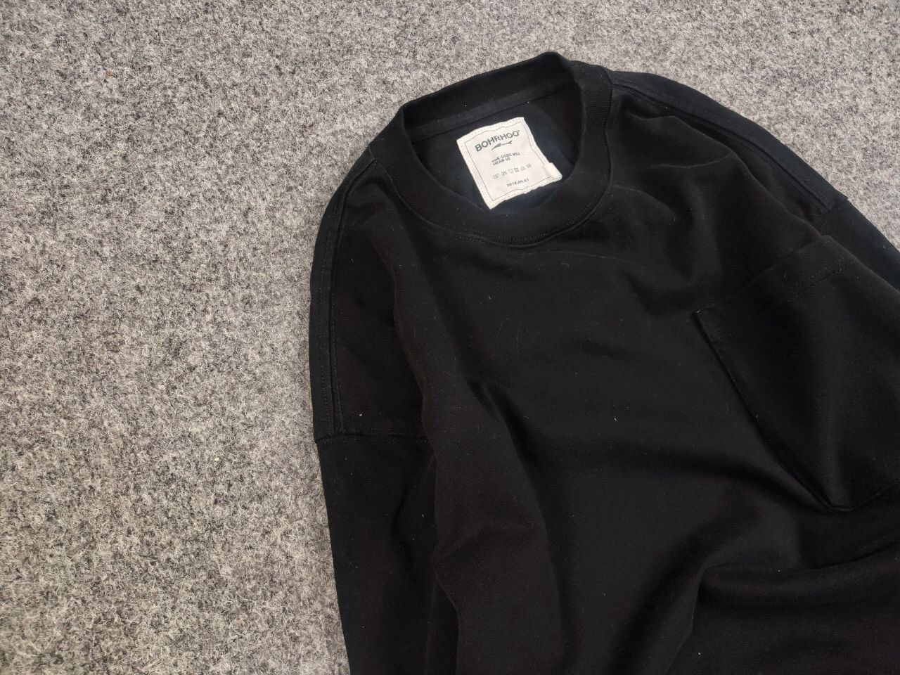 Japanese Brand Bohrhoo Japanese Oversized Black Sweatshirt Avant Garde Size US S / EU 44-46 / 1 - 8 Thumbnail