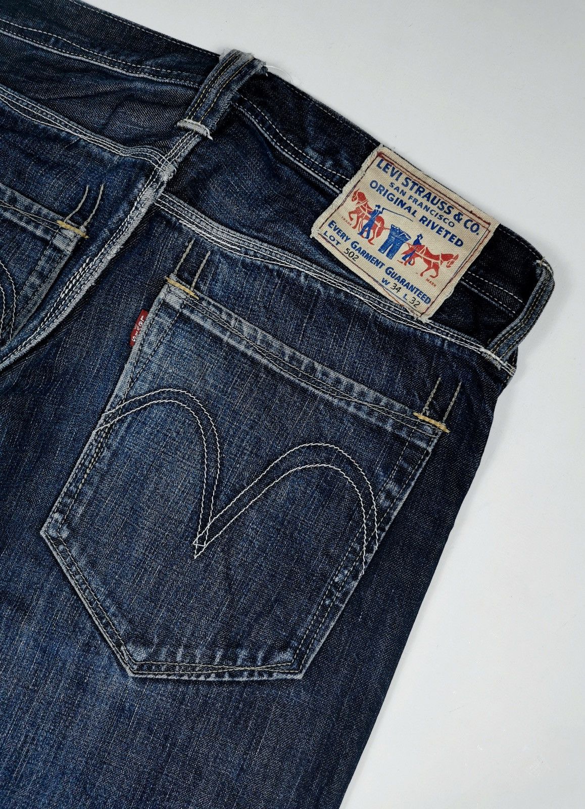 Levi's Vintage Levis 502 Regular Fit Denim Jeans Size US 35 - 2 Thumbnail