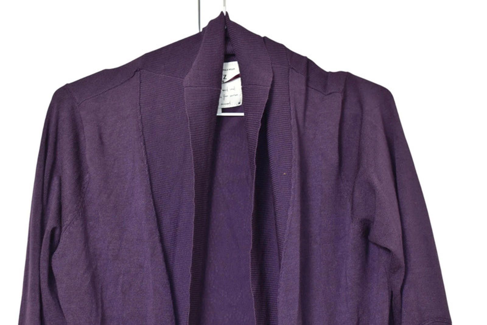 Designer Pulz Jeans Sara Cardigan 1307 Size M Purple Lion print long Size M / US 6-8 / IT 42-44 - 5 Thumbnail