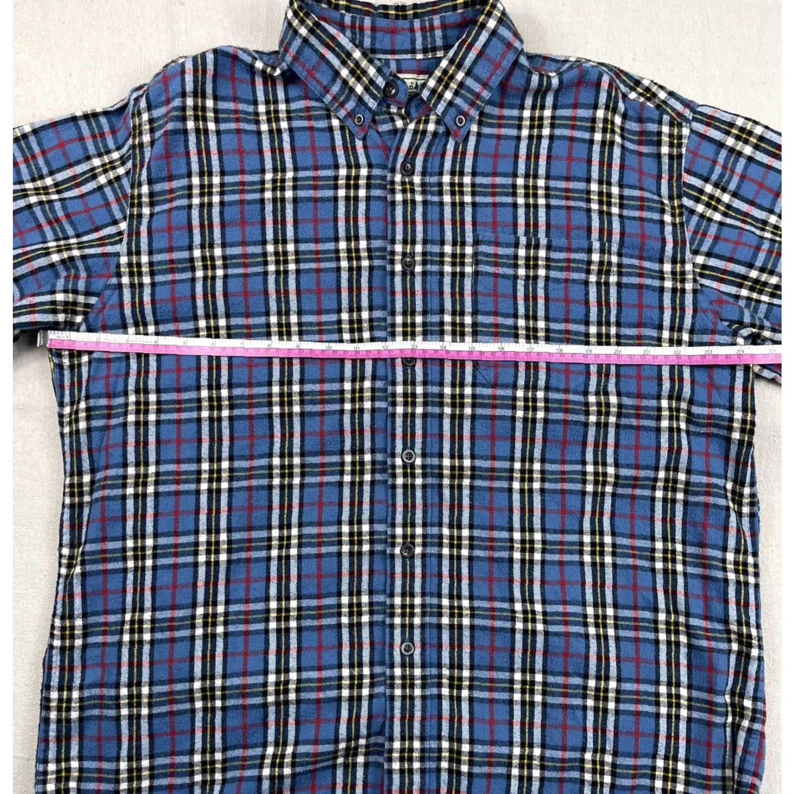 Vintage VINTAGE L.L.Bean Button-Up Shirt Men L Flannel Blue Plaid Checkered Tartan Classic Casual Workwear Long Sleeve Button-Down Size US L / EU 52-54 / 3 - 4 Thumbnail