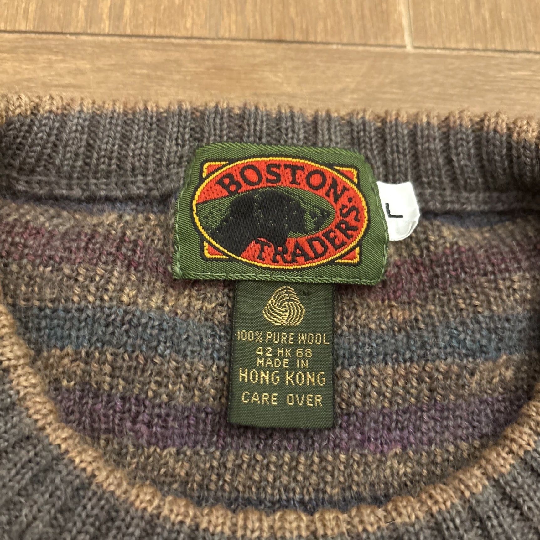 Eddie Bauer VINTAGE Eddie Bauer Boston Traders Mens Sweater Crew Neck Wool Olive Green Size L Mens Pullover Knit 100% Pure Wool Rib Knit Trim Rolled Cuffs Size US L / EU 52-54 / 3 - 4 Thumbnail