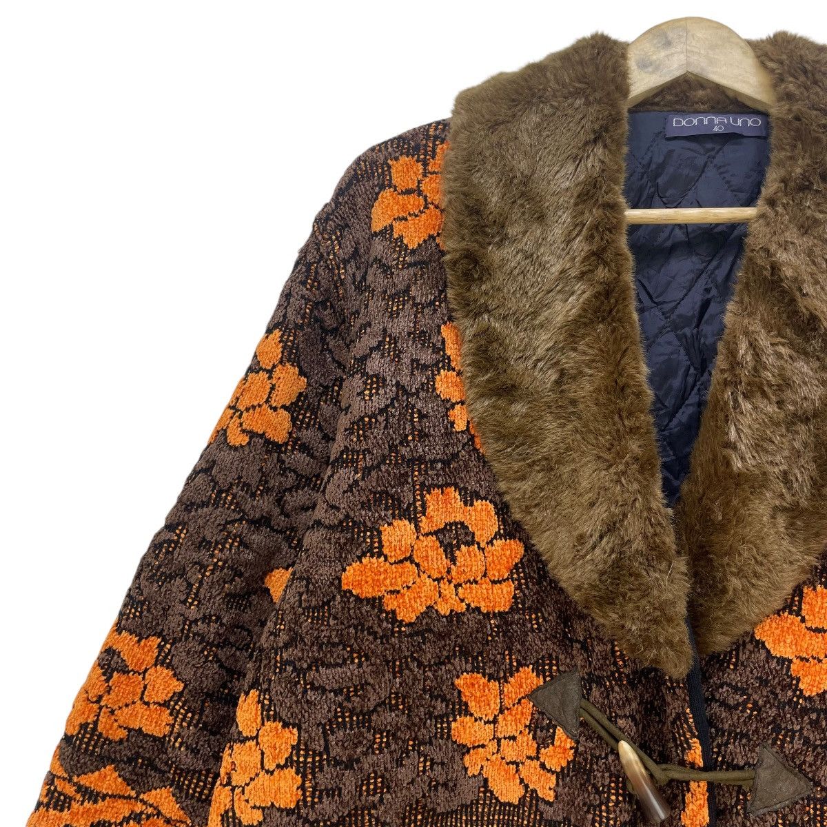 Designer × Japanese Brand L Vintage Japanese Brand Donna Uno Fullprint Astrakhan Colla Size M / US 6-8 / IT 42-44 - 3 Thumbnail