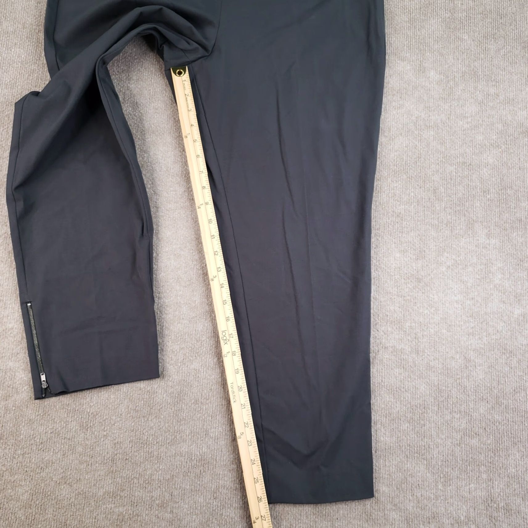 Eileen Fisher Eileen Fisher Slim Ankle Pant Women XL Gray Side Zip Non-Iron Stretch Casual Trousers Size 40" / US 18 - 2 Thumbnail