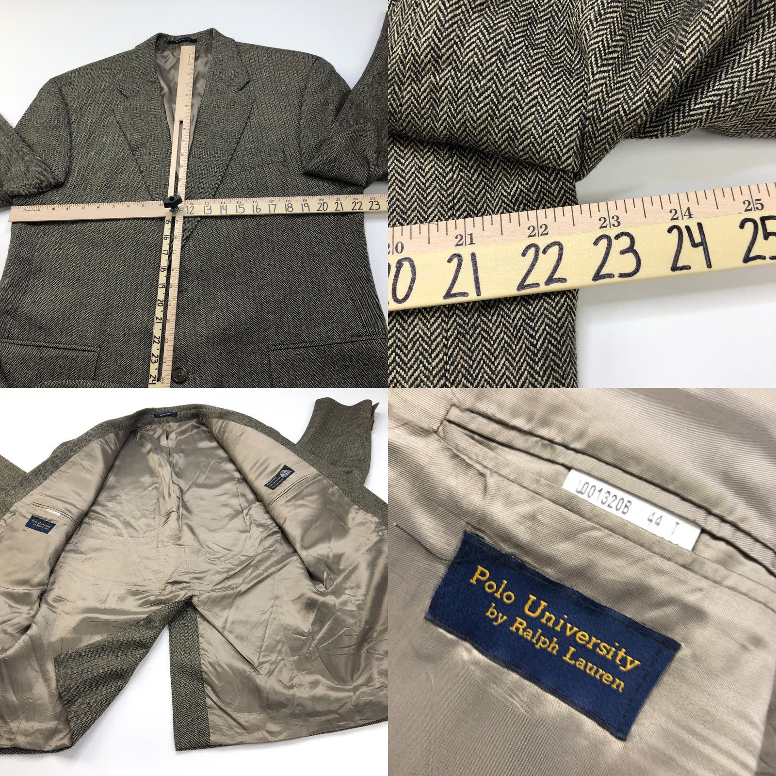 Ralph Lauren Ralph Lauren Polo University 44T Wool Herringbone Sport Coat Jacket Notch Lapel Single-Breasted 2-Button Dress Coat Mens DIV Size US XXL / EU 58 / 5 - 9 Thumbnail