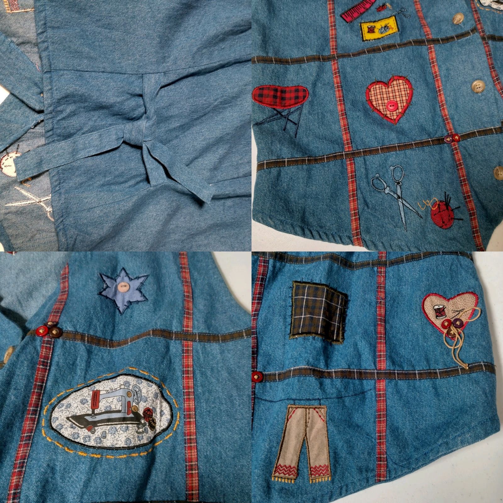 Vintage VINTAGE Bobbie Brooks Cotton Chambray Vest XL Women Sleeveless Button Up Grannycore Quilting Sewing Fall Winter Spring Blue Size XL / US 12-14 / IT 48-50 - 8 Thumbnail