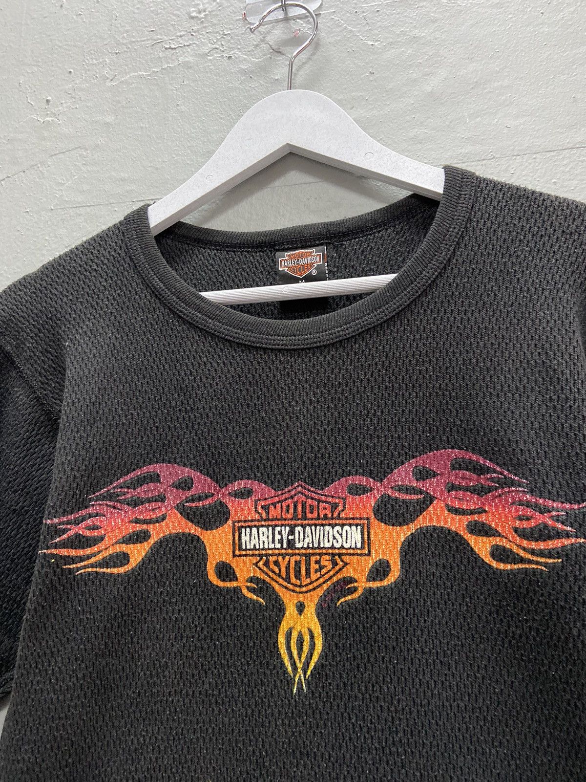 Harley Davidson VINTAGE HARLEY DAVIDSON 80’s CANADA WAFFLE FLAME LONG SLEEVE Size M / US 6-8 / IT 42-44 - 4 Thumbnail