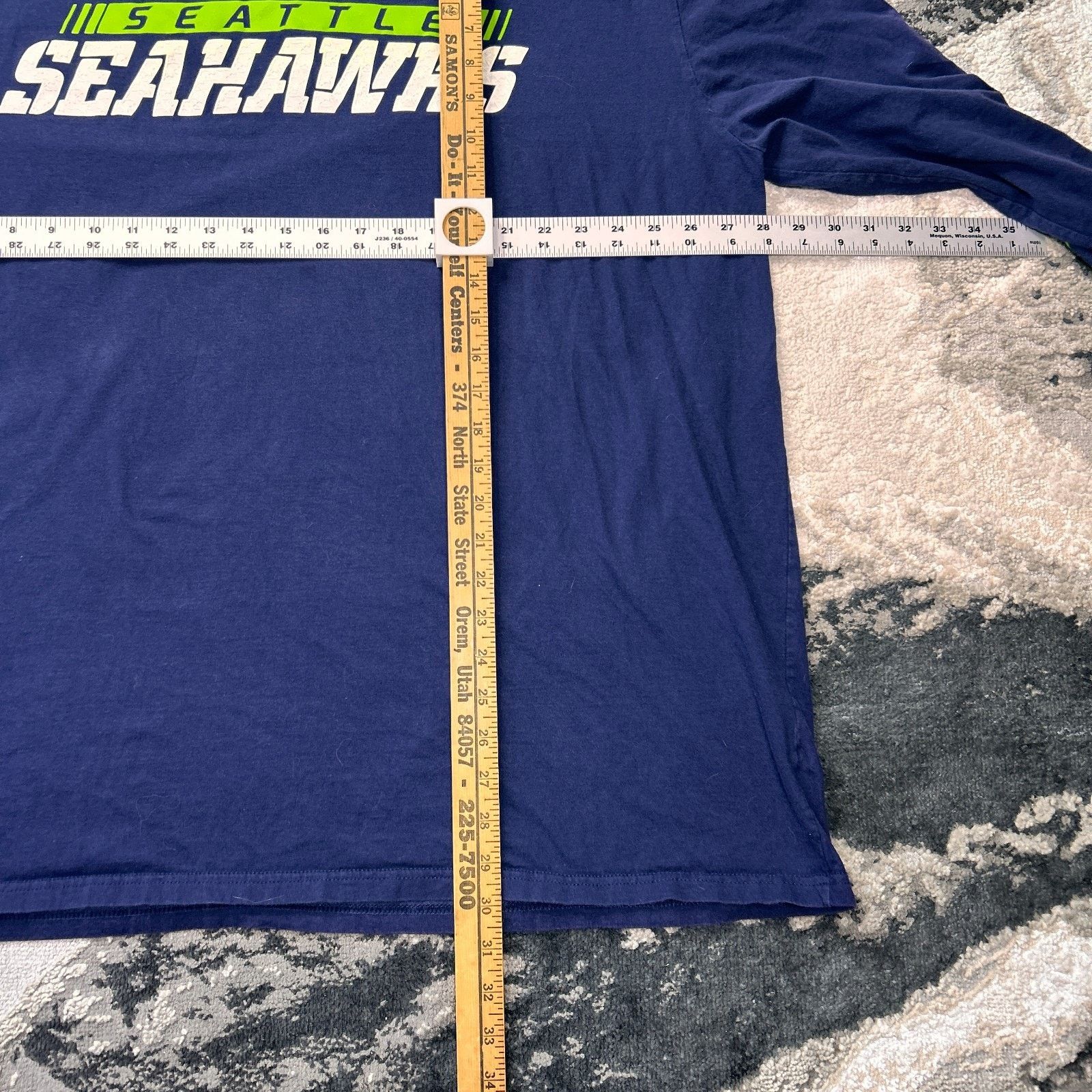 Pro Line Seattle Seahawks Shirt Mens 4XL Navy Blue Pro Line Foot Size US XXL / EU 58 / 5 - 3 Thumbnail