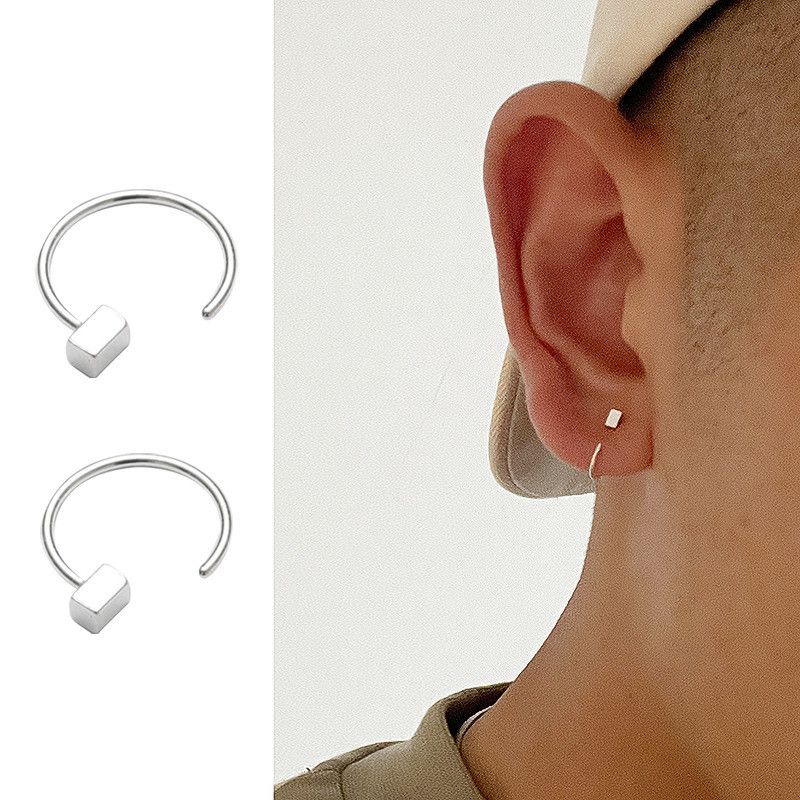 Jewelry × Sterling Silver New Trend Earrings One Pairs Chrome Jewelry Size ONE SIZE - 1 Thumbnail
