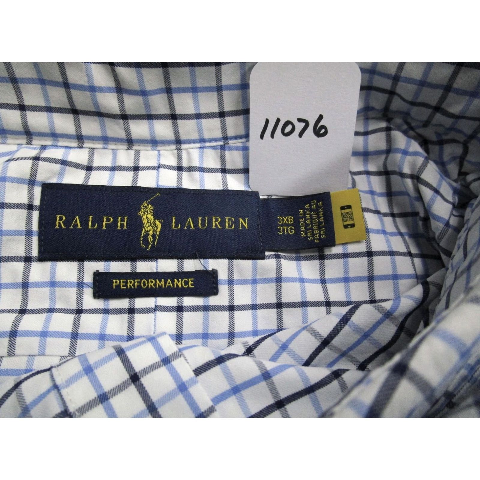 Ralph Lauren Ralph Lauren Shirt Mens 3XB Blue Check Performance Long Sleeve Button-Down Shirt Men Big 3X Blue Check Size US XXL / EU 58 / 5 - 8 Thumbnail