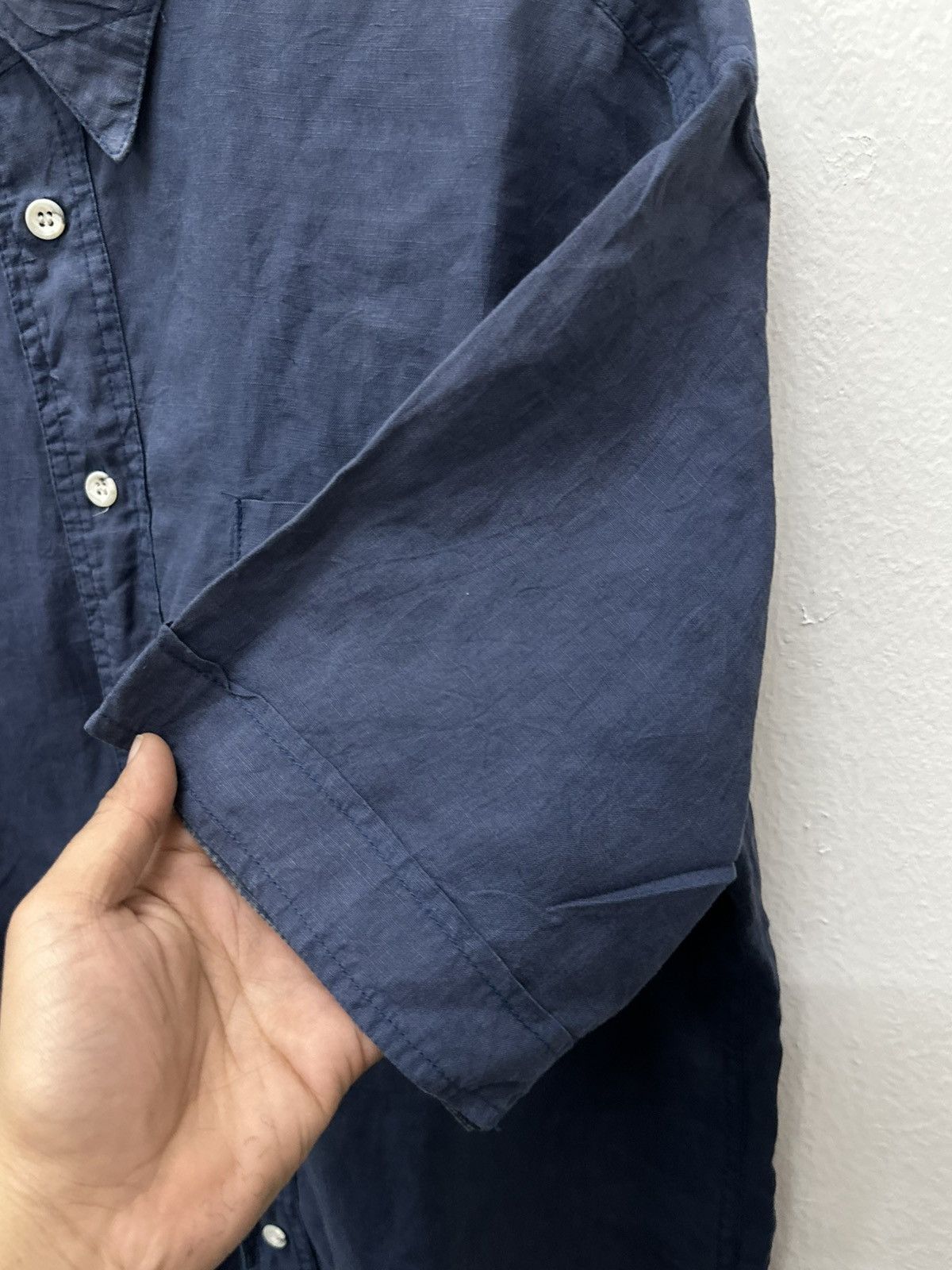 Nigel Cabourn Authentic Nigel Cabourn 100% Hemp Button Up Shirt Size US M / EU 48-50 / 2 - 14 Thumbnail