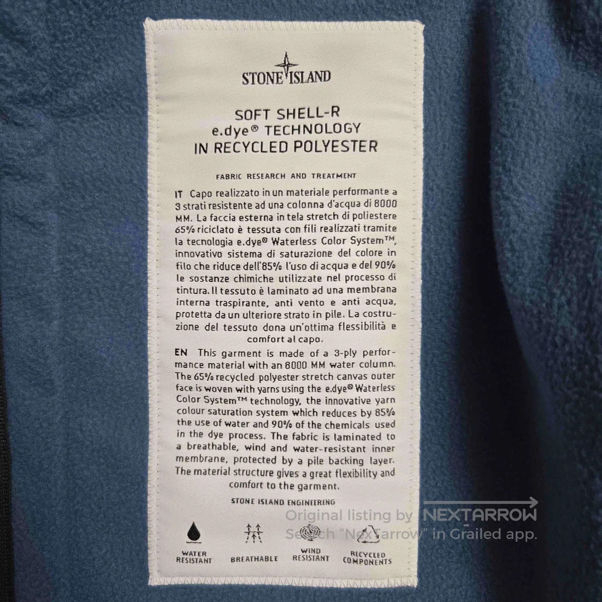 Stone Island stone island soft shell zip jacket in sky blue. Size US XXL / EU 58 / 5 - 5 Thumbnail