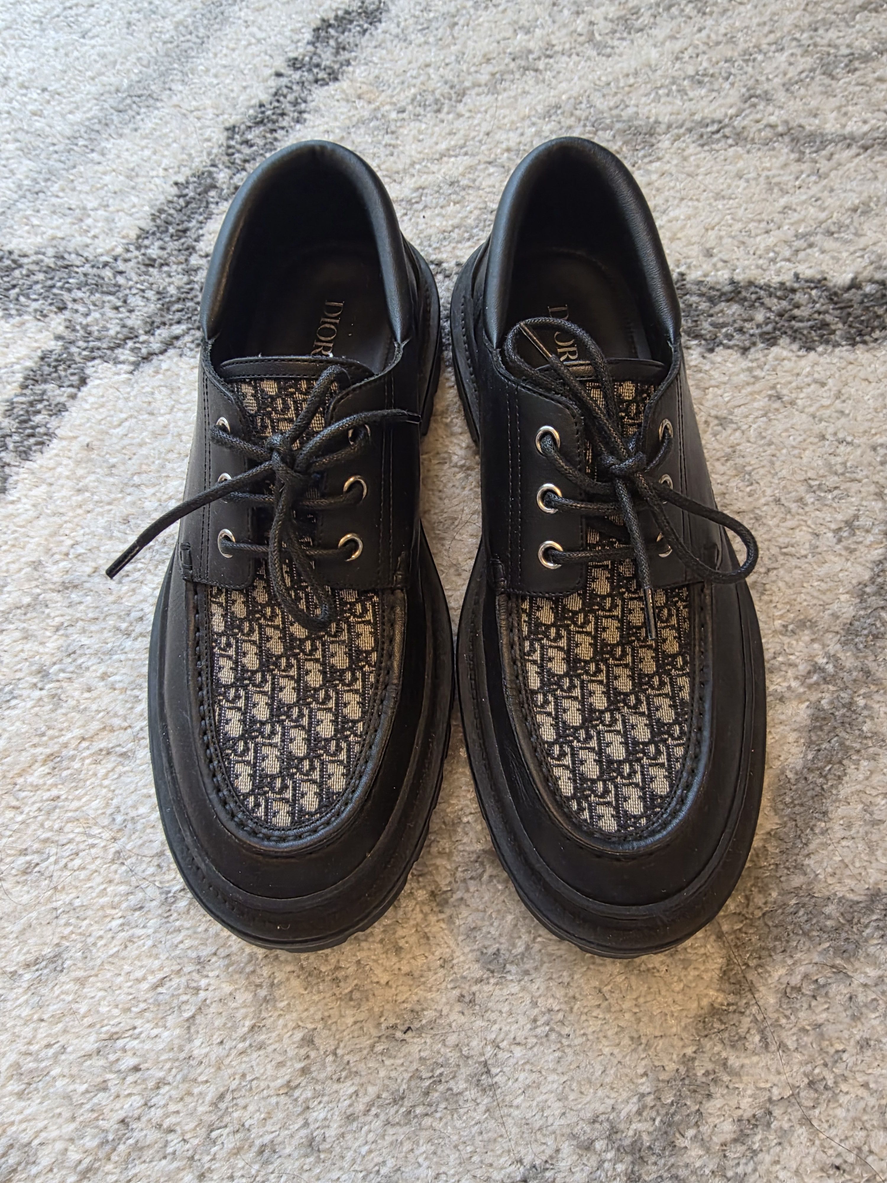 Dior Dior mens Oblique Derby Shoes size 42 us 9 Size US 9 / EU 42 - 1 Thumbnail