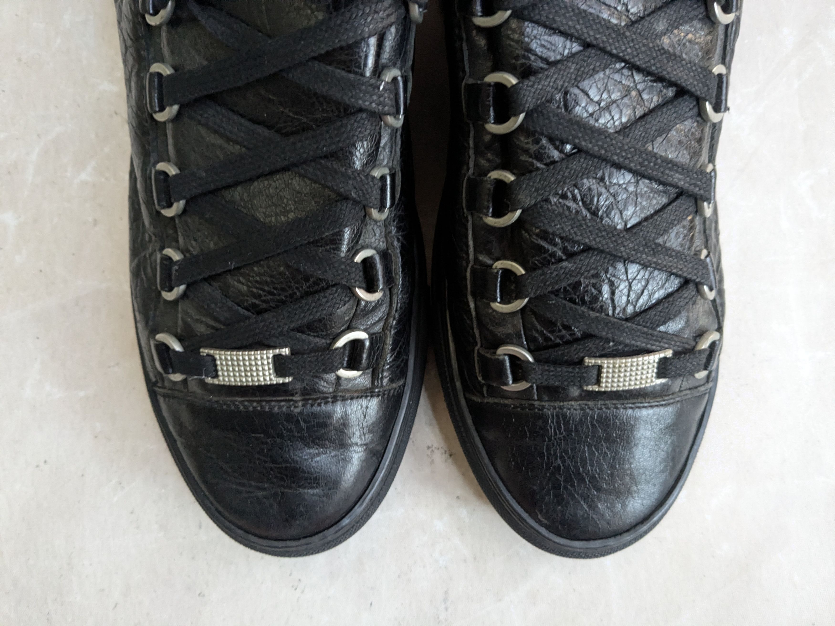Balenciaga Balenciaga Arena Black 8 High Tops Leather Size US 8 / EU 41 - 3 Thumbnail