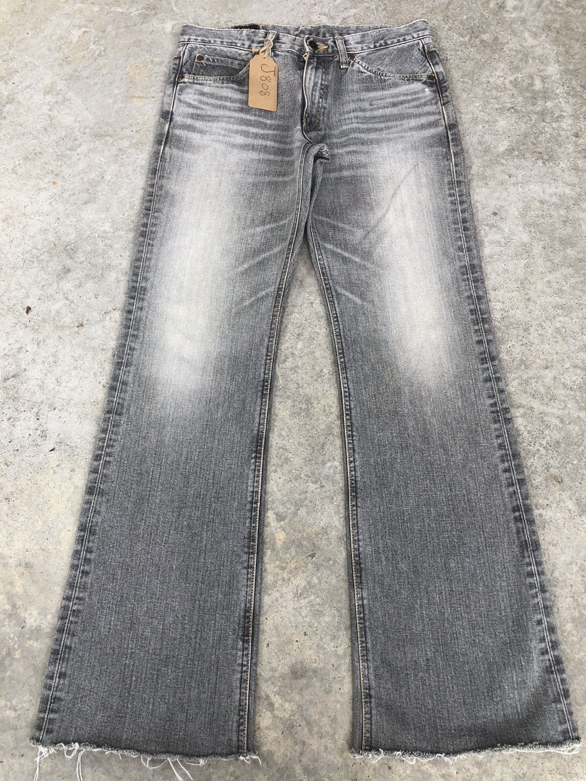 If Six Was Nine Japanese Lee Flared Jeans Distressed Jeans Size US 31 - 1 Thumbnail