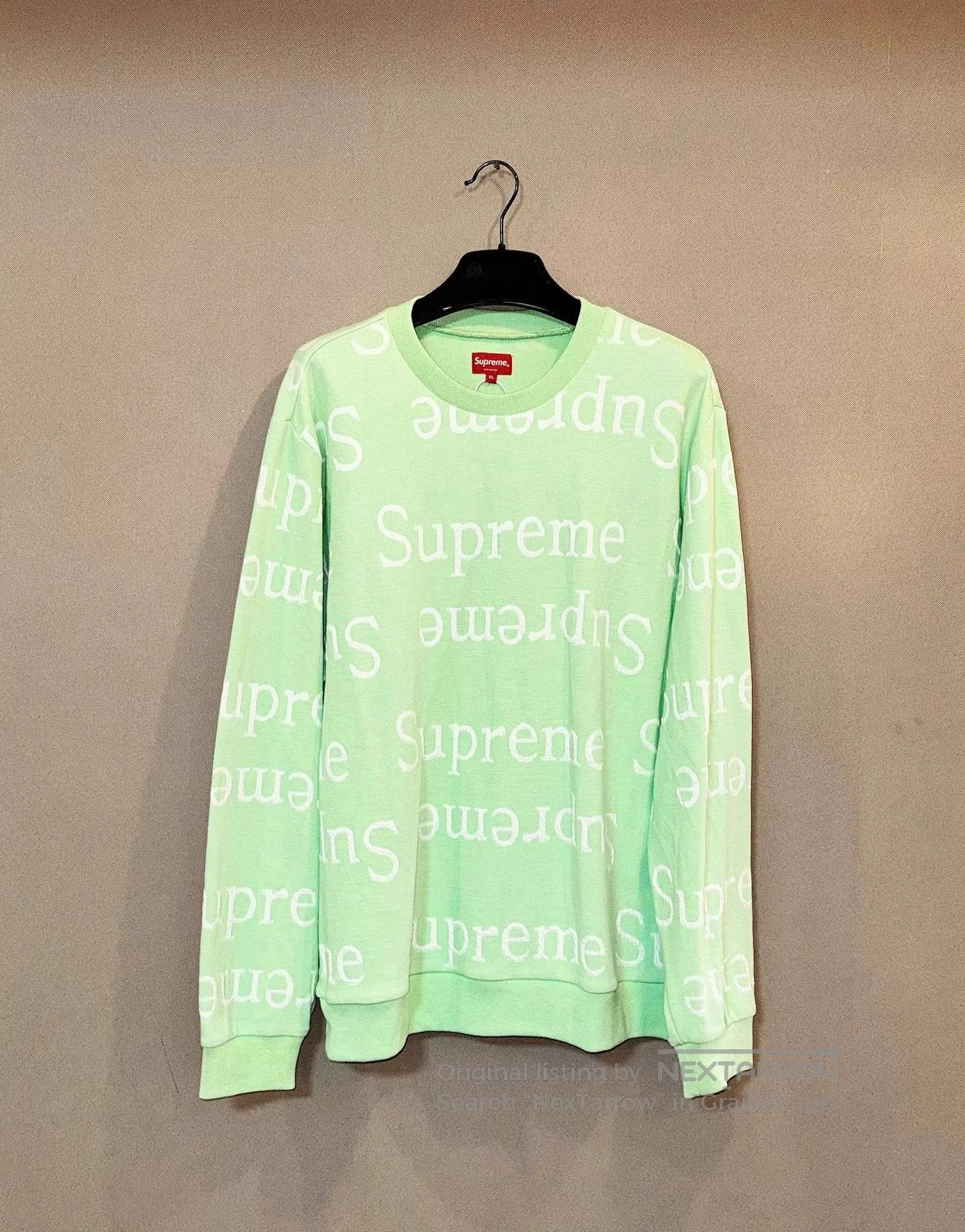 Supreme Supreme Green Pullover Sweatshirt. Size US XL / EU 56 / 4 - 1 Thumbnail
