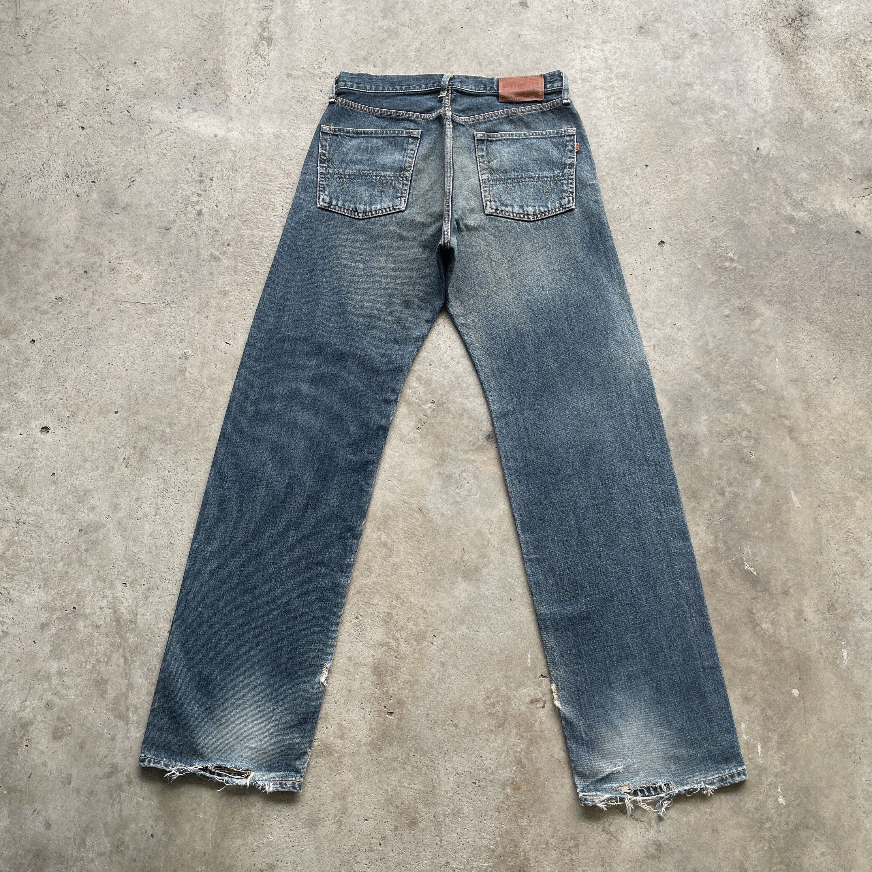 Edwin VINTAGE EDWIN 505 BAGGY DISTRESSED FADED JEANS PANTS W31 Size US 31 - 12 Thumbnail
