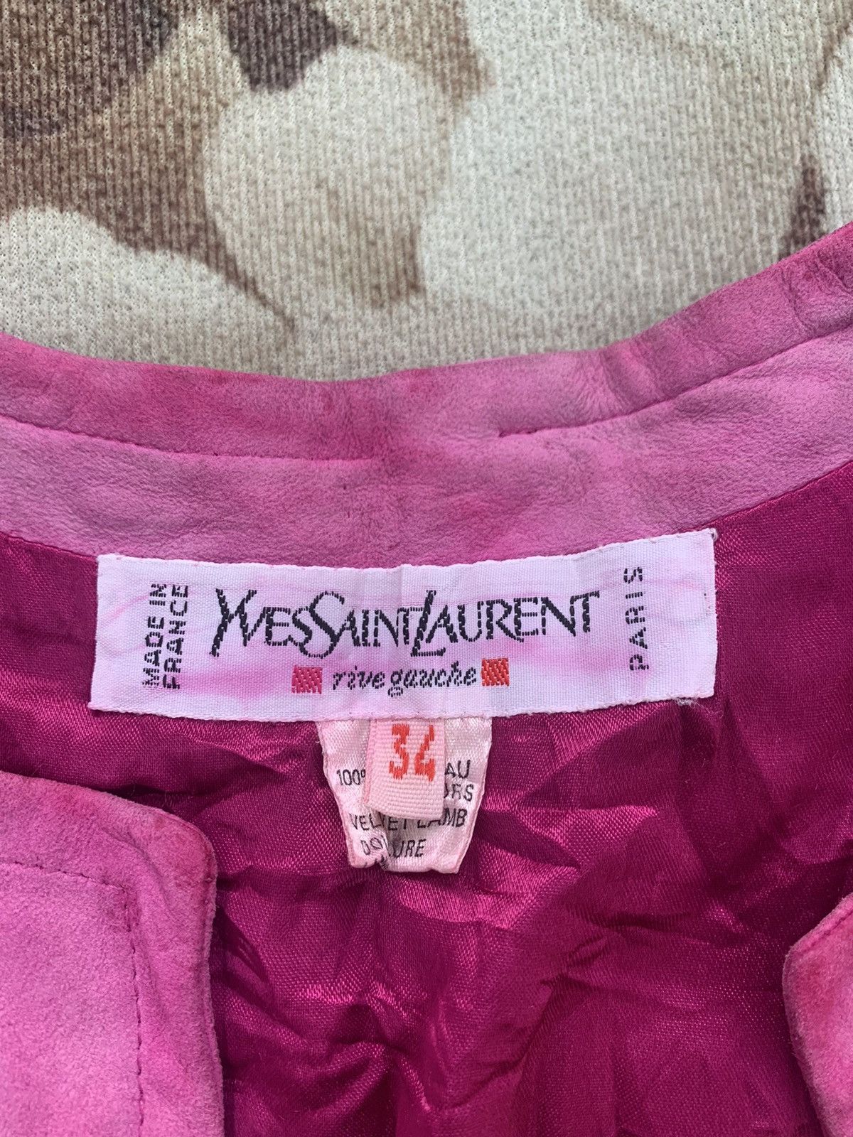 Yves Saint Laurent YSL Rive Gauche Velvet Lamb Cardigan Jacket Size XS / US 0-2 / IT 36-38 - 17 Thumbnail