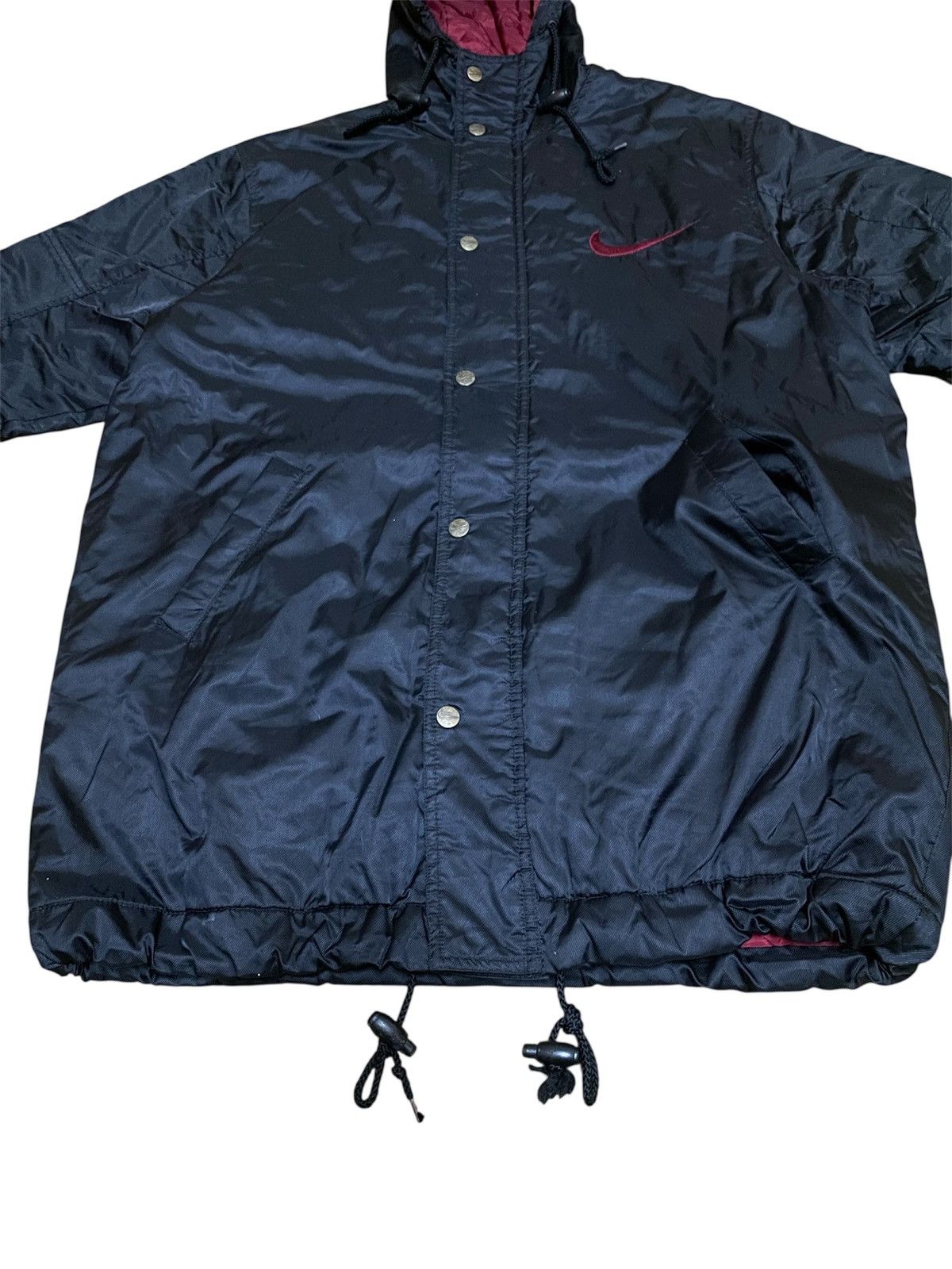 Nike Vintage 90s Nike Swoosh Big Logo Drawstring Coach Jacket Size US M / EU 48-50 / 2 - 4 Thumbnail