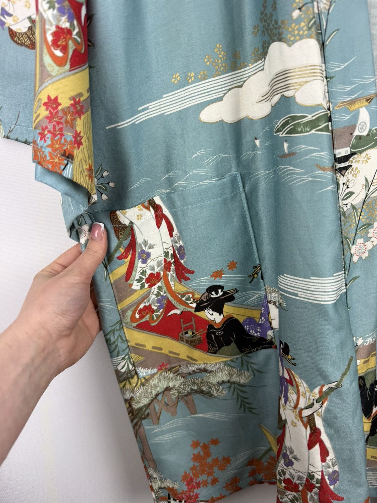 Other Japanese Overprinted Kimono Haori One Size Unisex Size US L / EU 52-54 / 3 - 12 Thumbnail