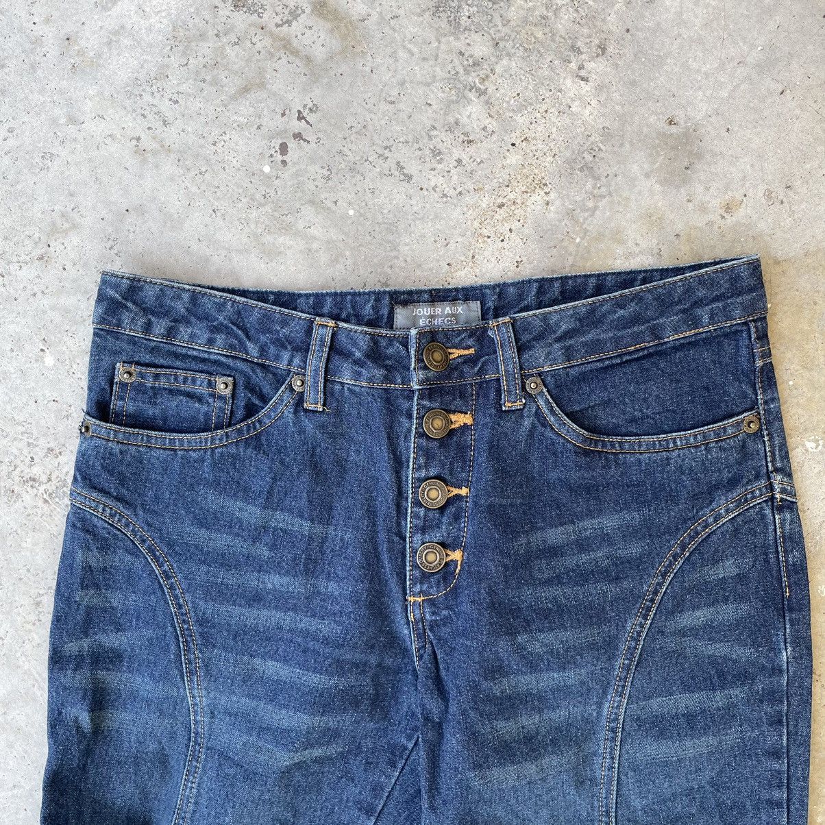 Seditionaries Vintage Jouer Aux Echecs Flare Punk Bondage Tactical Denim Size US 29 - 4 Thumbnail