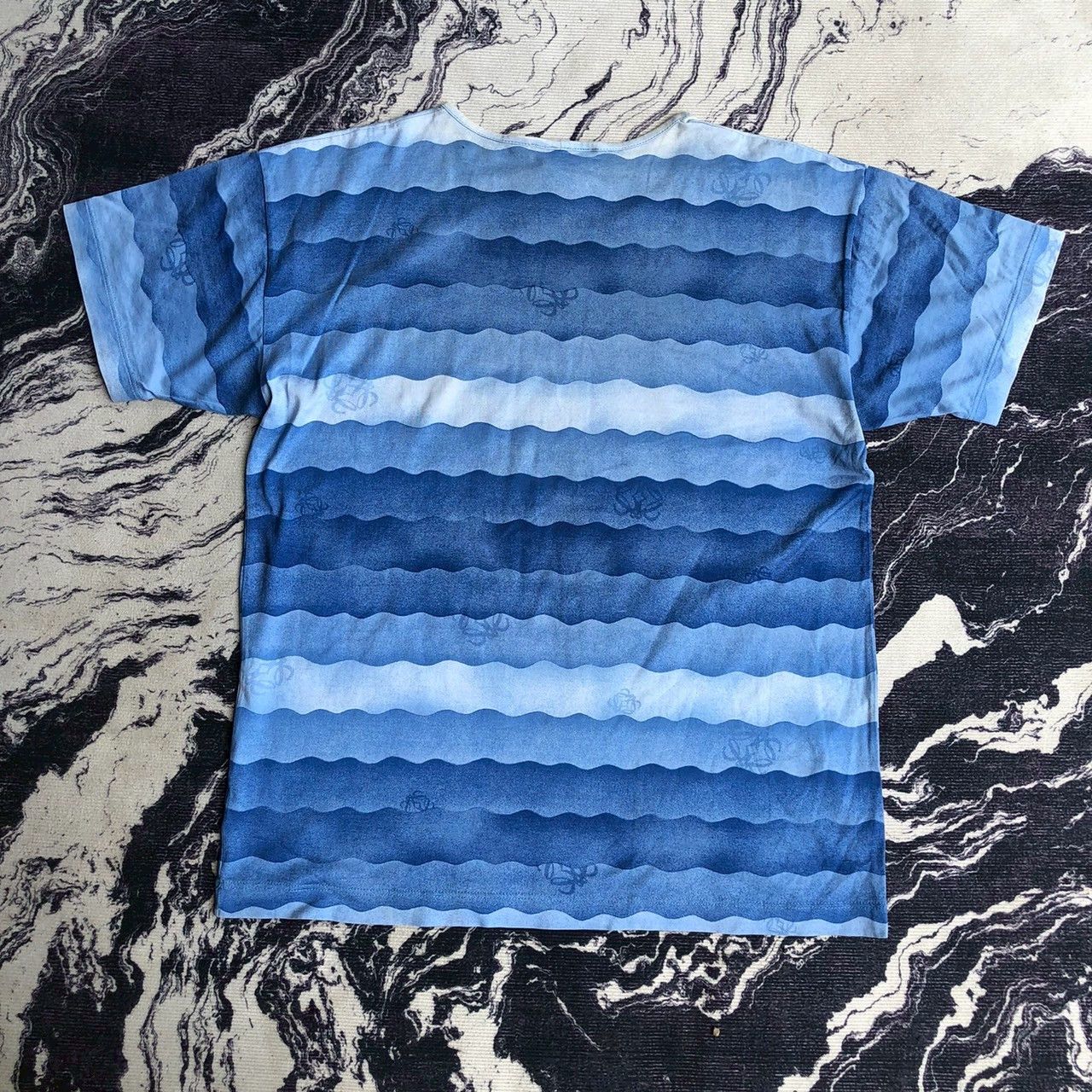 Loewe Vintage Loewe Wave Pattern Tee Blue Gradient Size M / US 6-8 / IT 42-44 - 2 Thumbnail