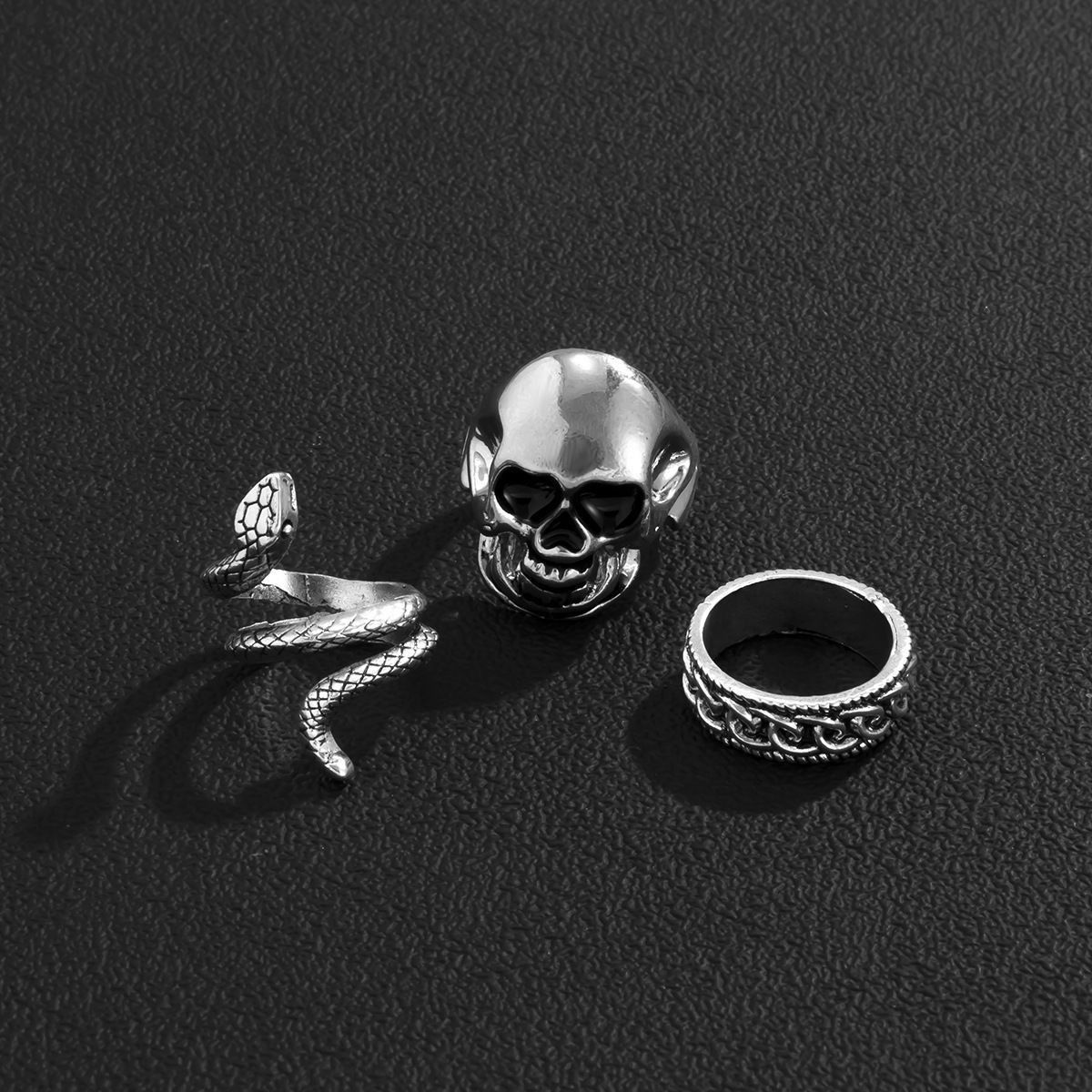 Other Snake Modern Jewelry Rings Open Size Chrome Ring (Size 7-13) Size ONE SIZE - 5 Thumbnail