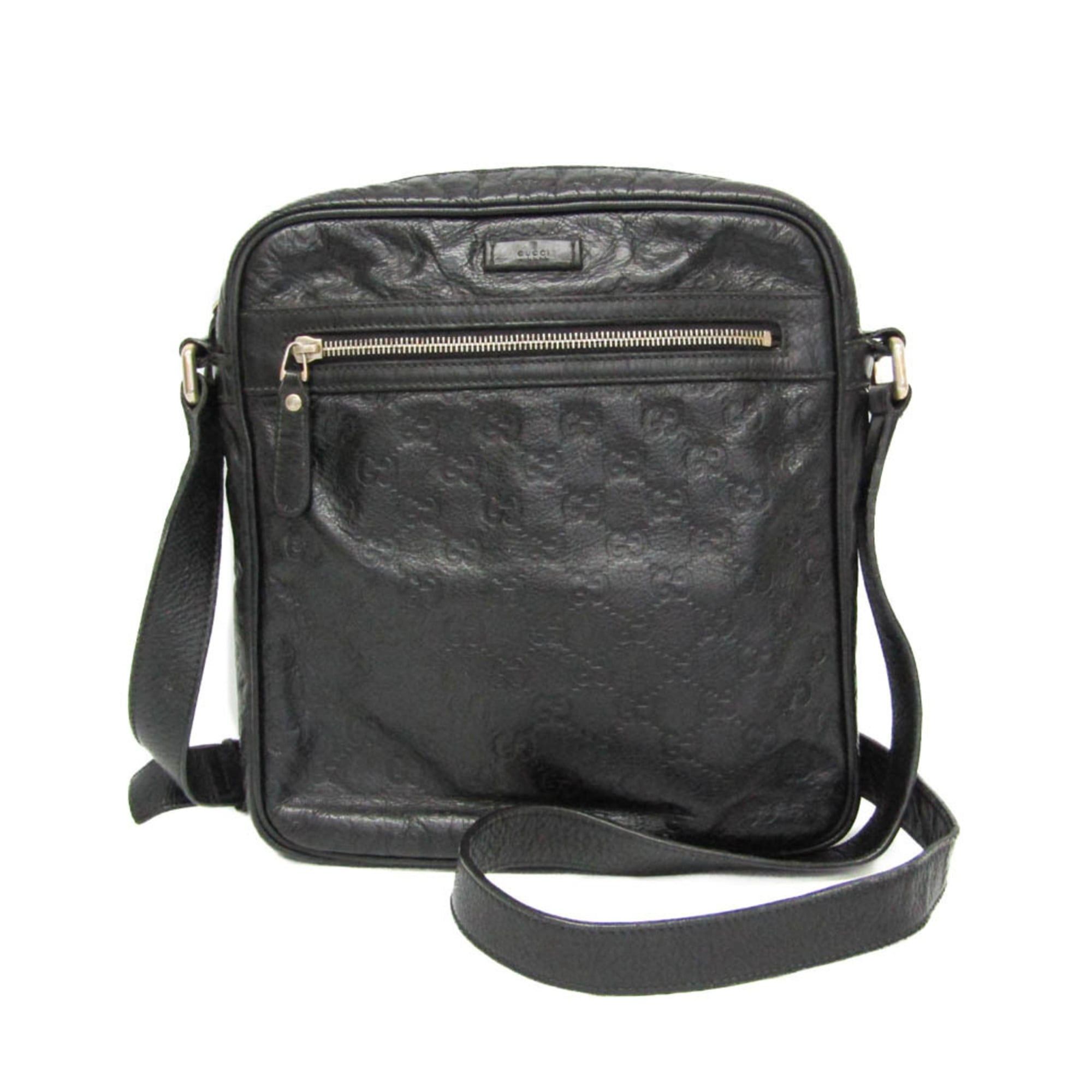 Gucci Gucci Guccissima 201448 Women's Leather Shoulder Bag Black Size ONE SIZE - 1 Thumbnail