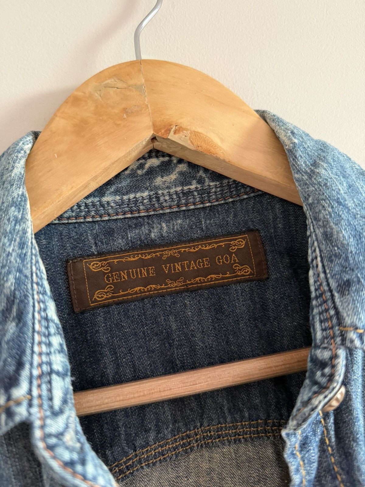 GOA GOA Genuine Vintage Distressed Denim Shirt Size US S / EU 44-46 / 1 - 2 Thumbnail