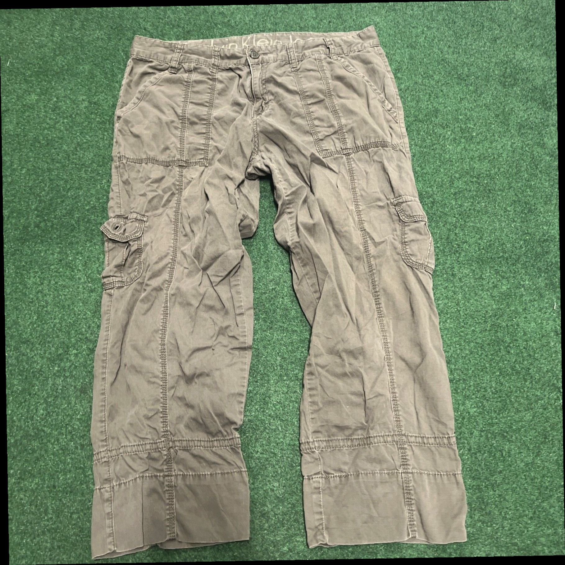 Calvin Klein Calvin Klein Capri Pants Size 14 Brown Summer Beach Outdoors Size 36" / US 14 / IT 50 - 1 Thumbnail