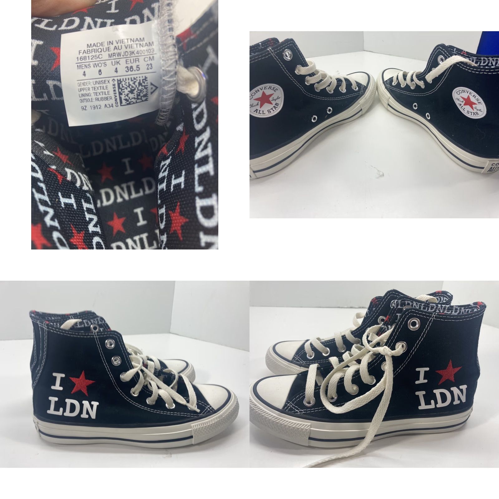 Converse Converse All Stars Chuck Taylor I Love London Black Hi Top Women Size 6 Free S/H Size M / US 6-8 / IT 42-44 - 8 Thumbnail