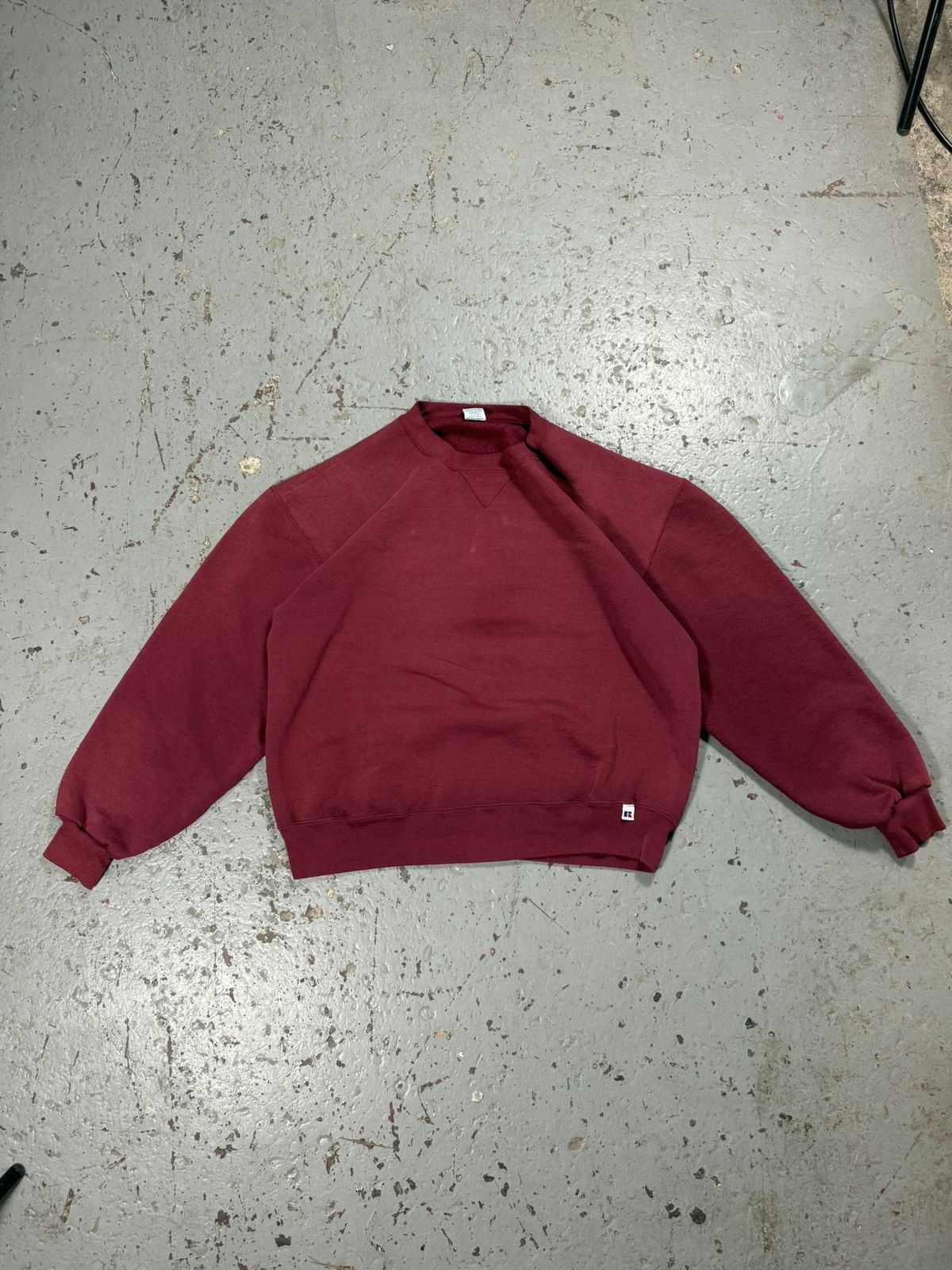 Russell Athletic Vintage Sun Faded Russell Athletic Burgundy Crewneck Sweater Size US L / EU 52-54 / 3 - 1 Thumbnail