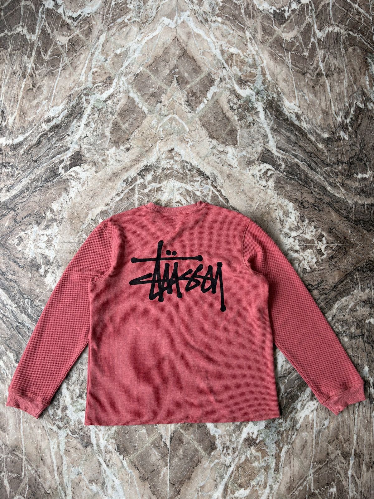 Stussy Stüssy Long Sleeve Thermal shirt with a waffle knit Size US M / EU 48-50 / 2 - 1 Thumbnail
